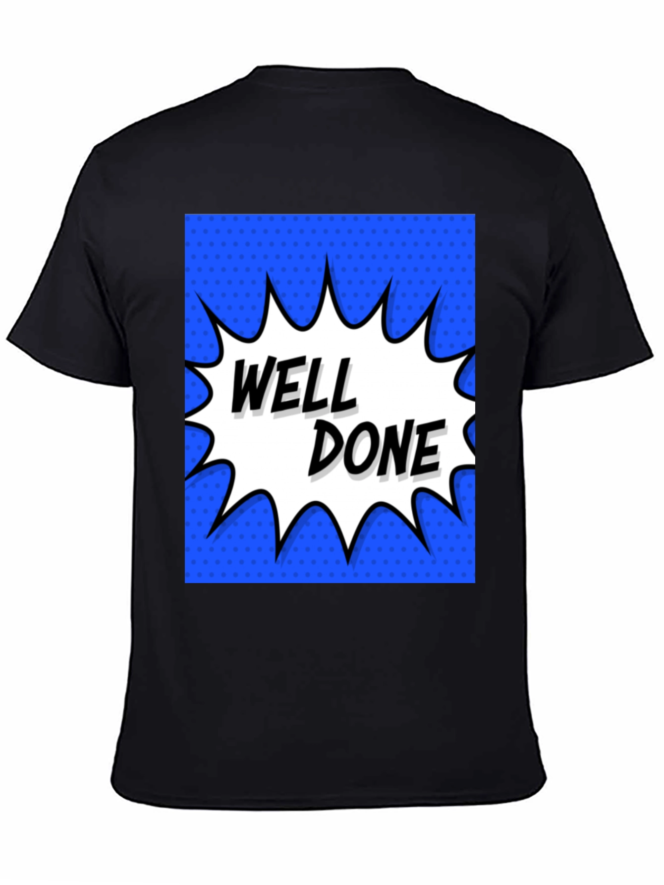 Well Done Comic Style Black Tee