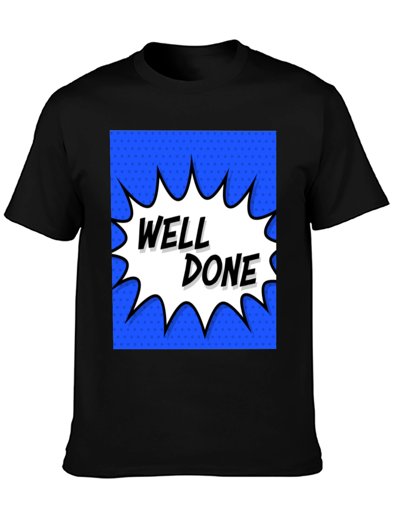 Well Done Comic Style Black Tee