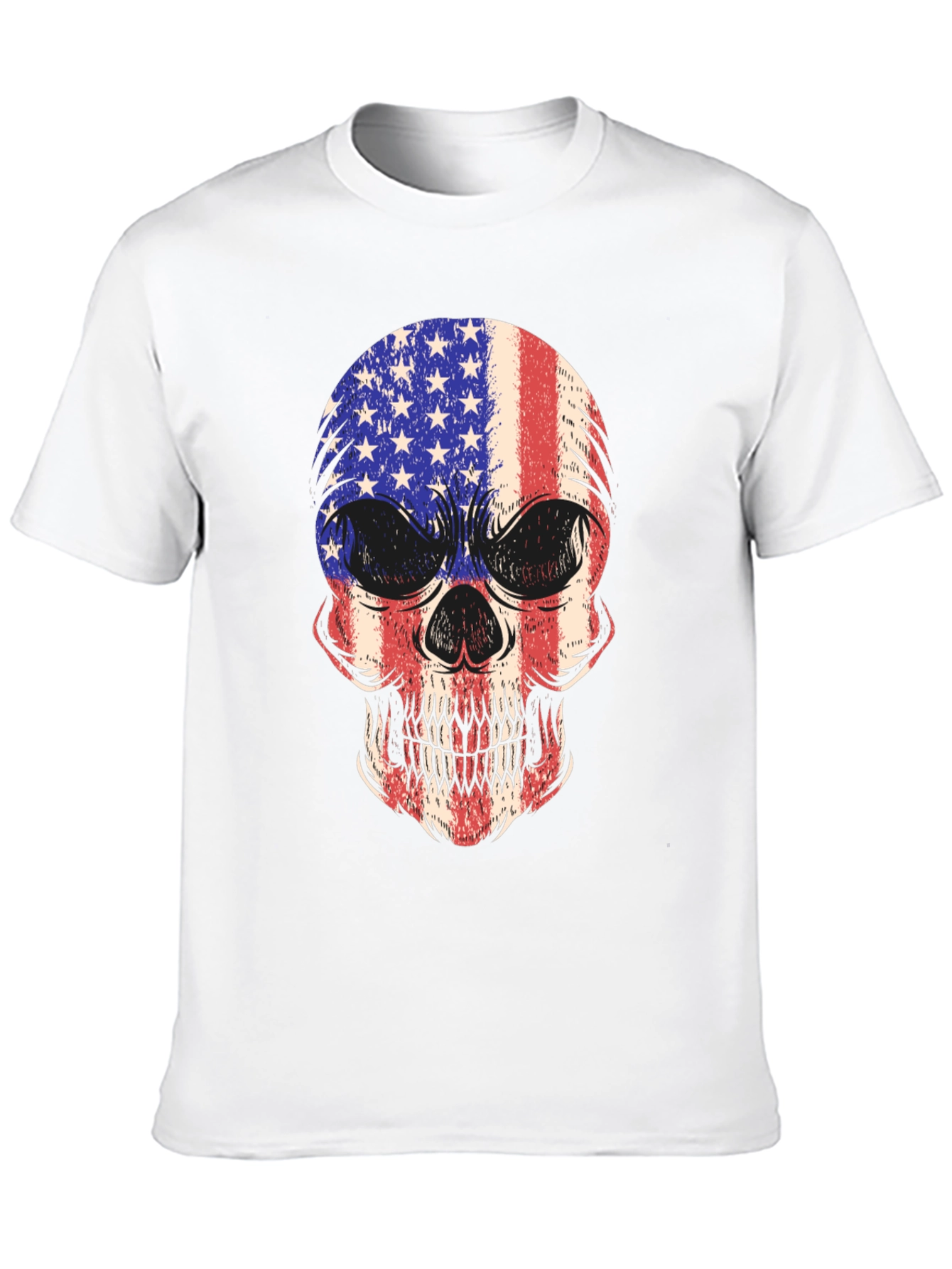 American Flag Skull Graphic Tee