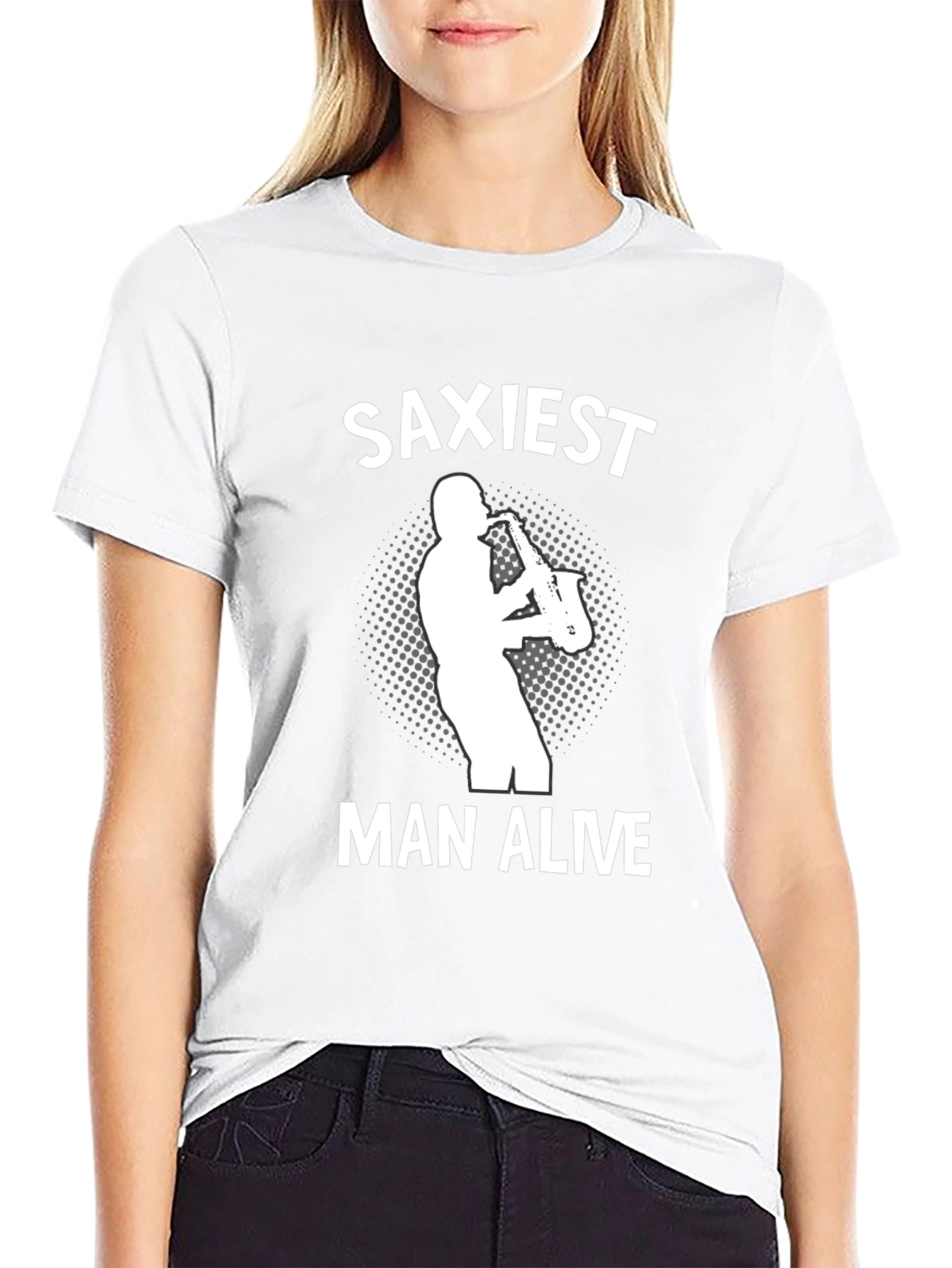 Saxiest Man Alive Black T-Shirt