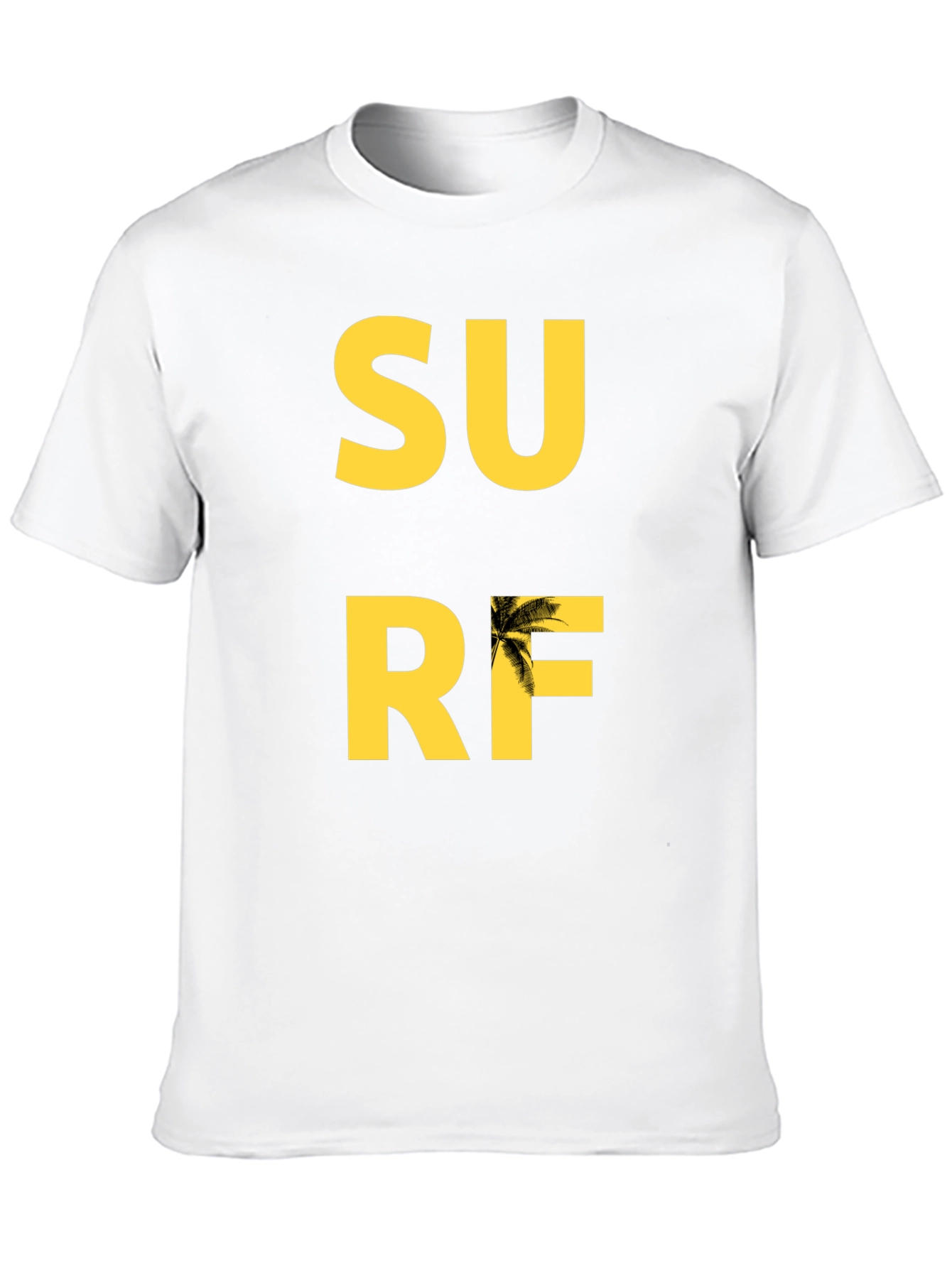 Surf Graphic Tee - Black Cotton T-Shirt
