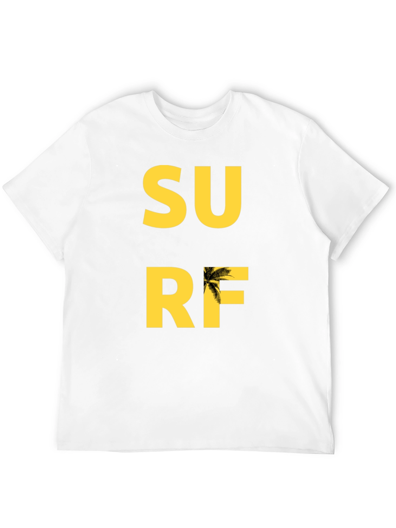 Surf Graphic Tee - Black Cotton T-Shirt