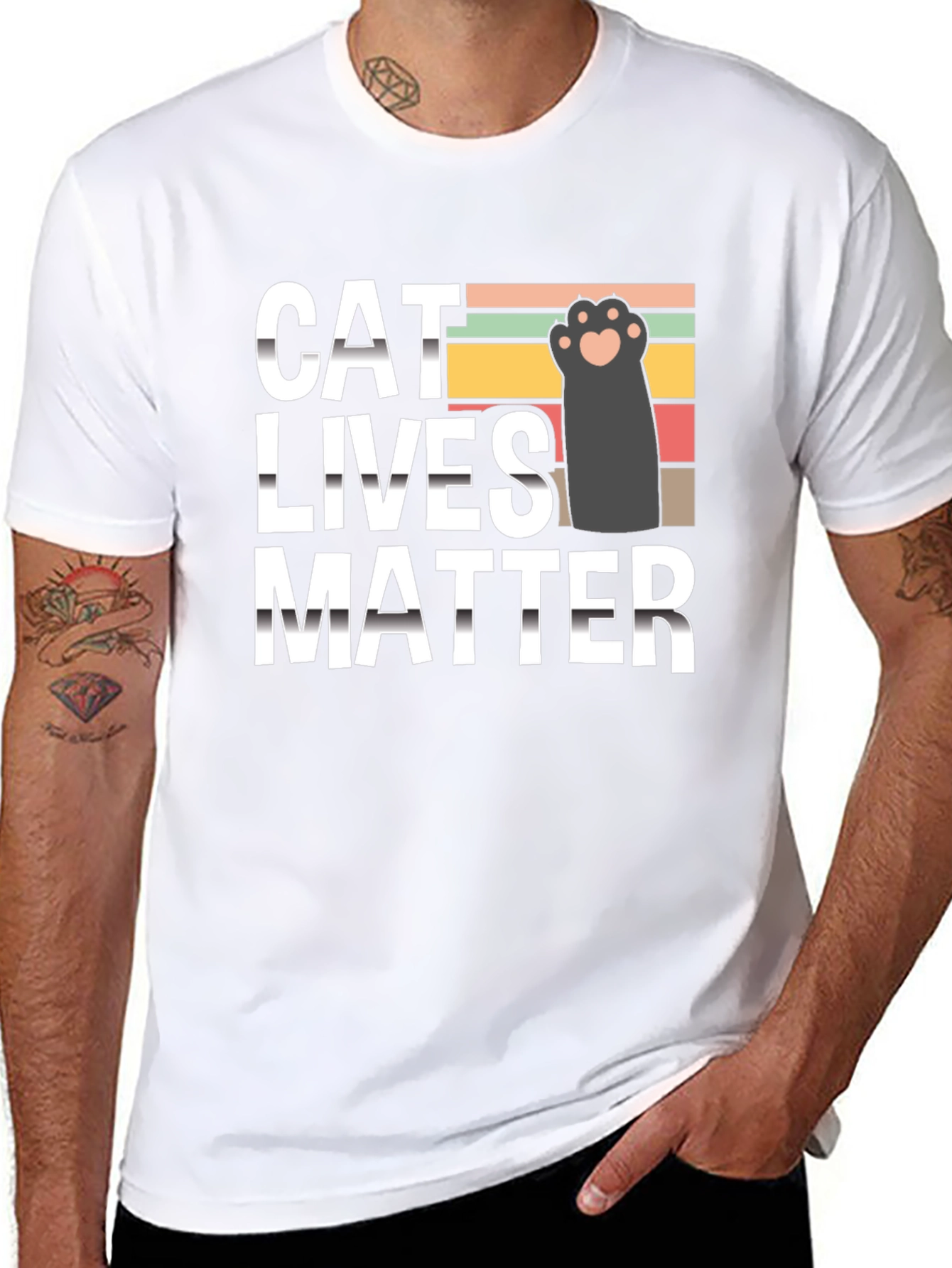 Cat Lives Matter T-Shirt Novelty Tee