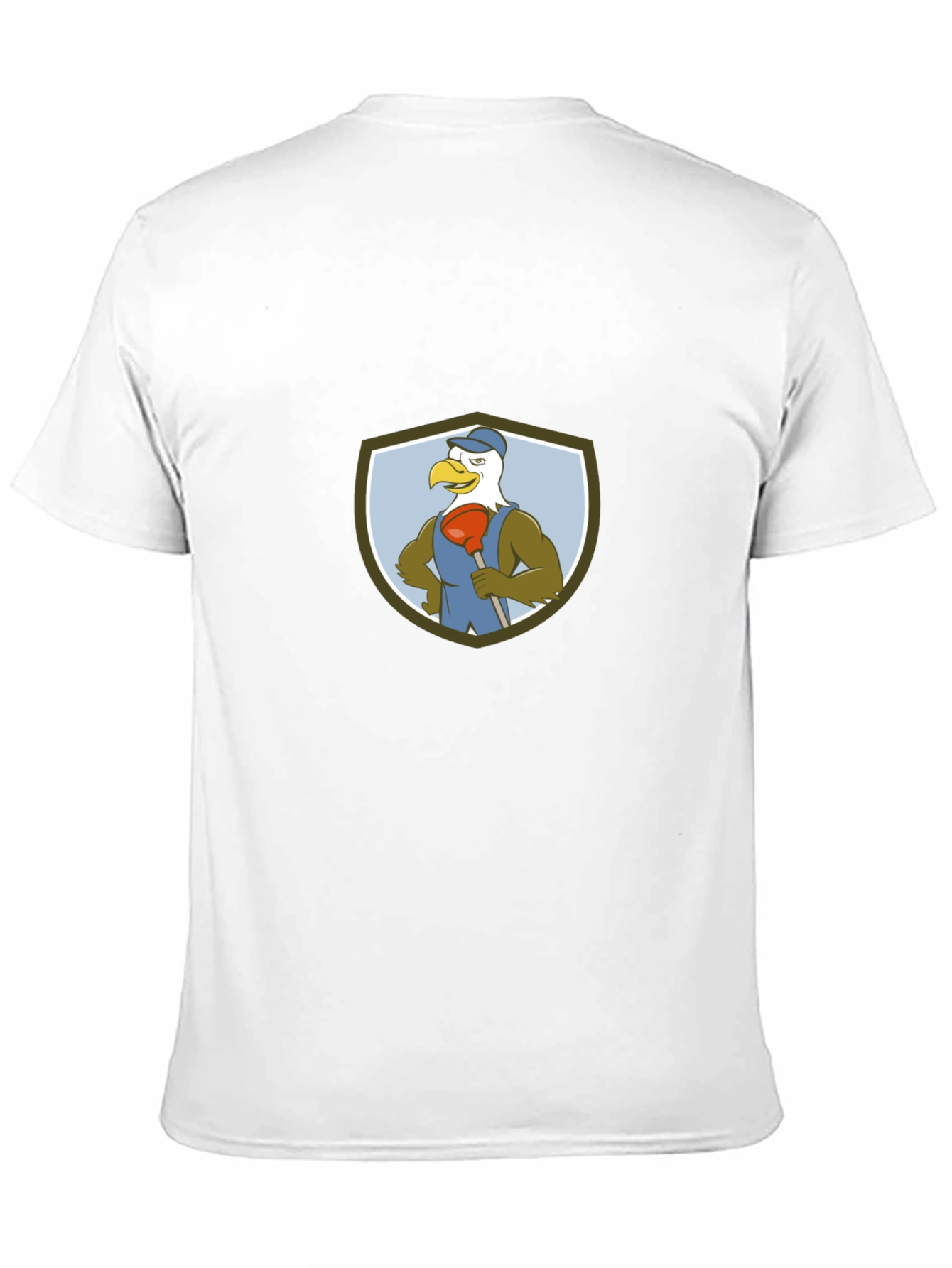 Eagle Plumber Cartoon Graphic T-Shirt