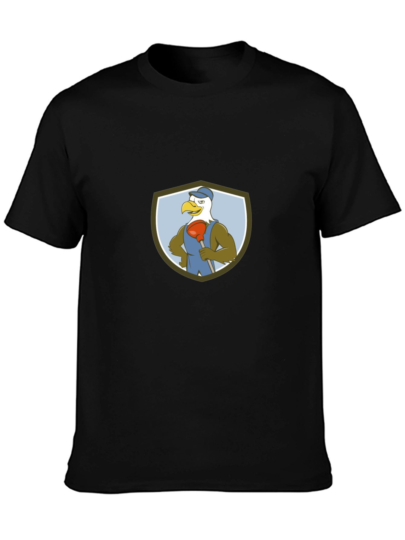 Eagle Plumber Cartoon Graphic T-Shirt