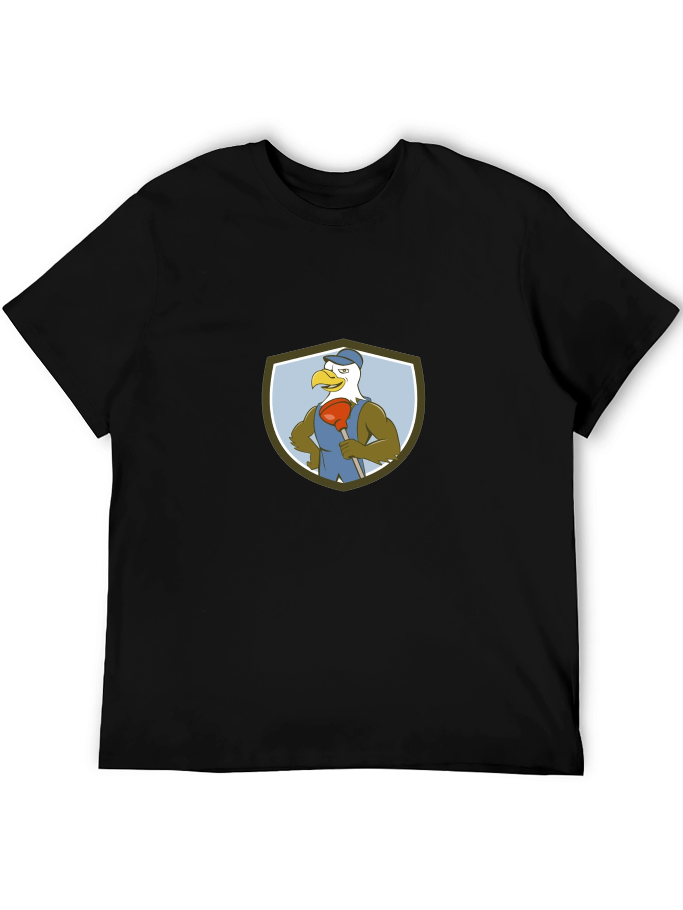Eagle Plumber Cartoon Graphic T-Shirt