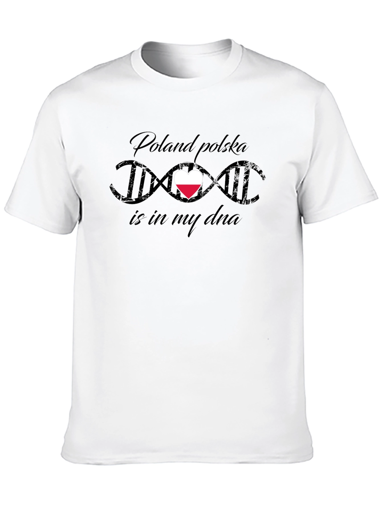 Poland Polska DNA Heart T-Shirt