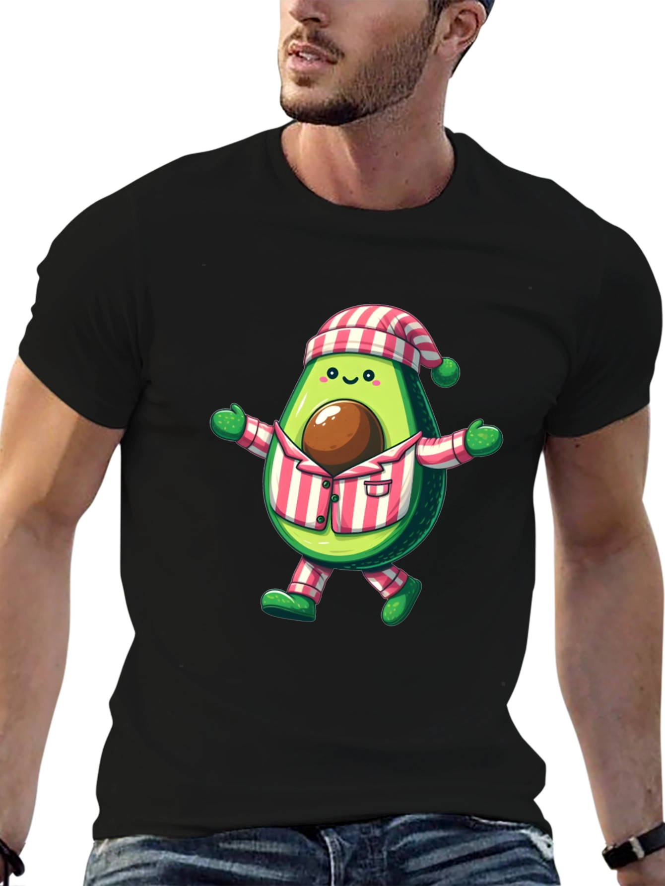 Avocado Pajama T-Shirt - Funny Cartoon Tee