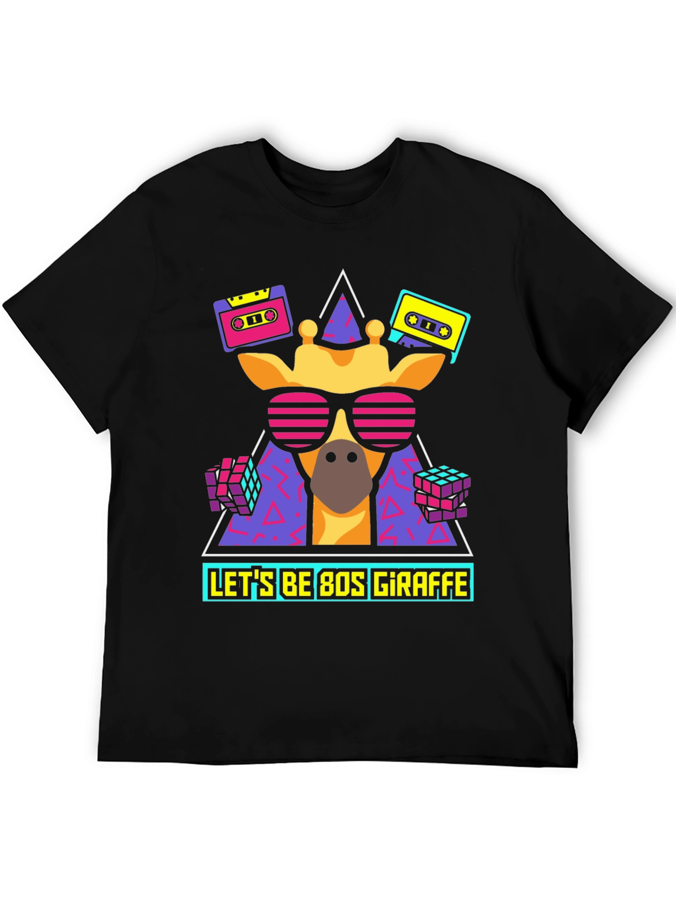 Retro 80s Giraffe Graphic T-Shirt
