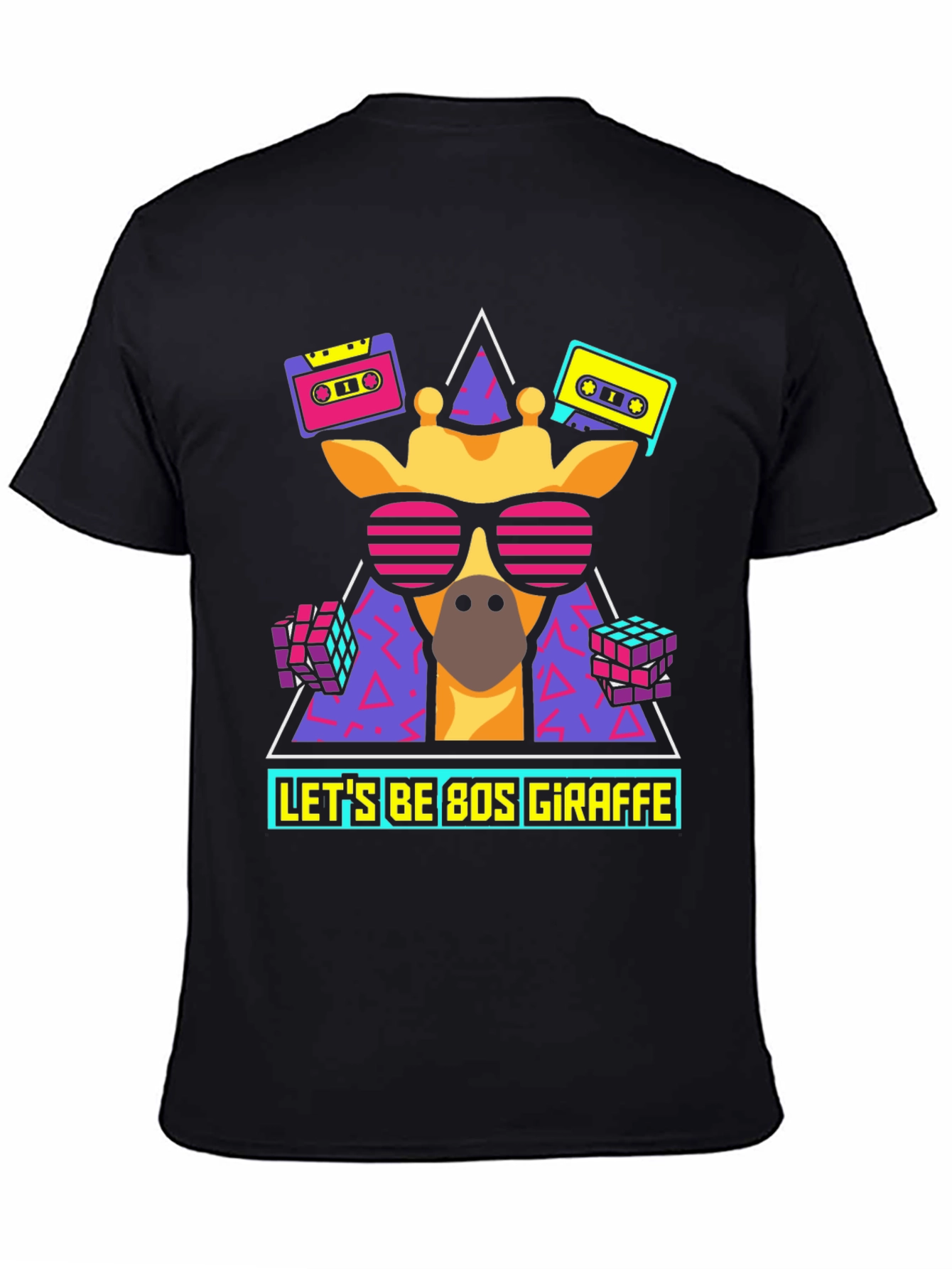Retro 80s Giraffe Graphic T-Shirt