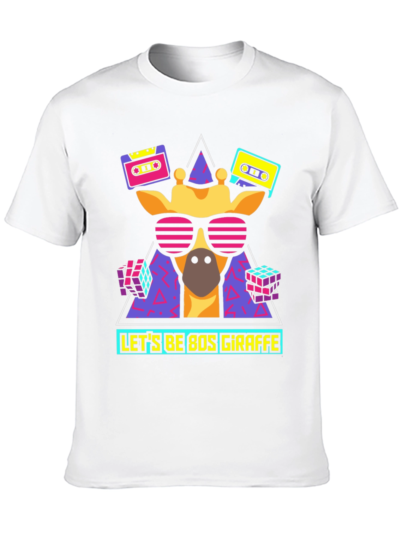 Retro 80s Giraffe Graphic T-Shirt