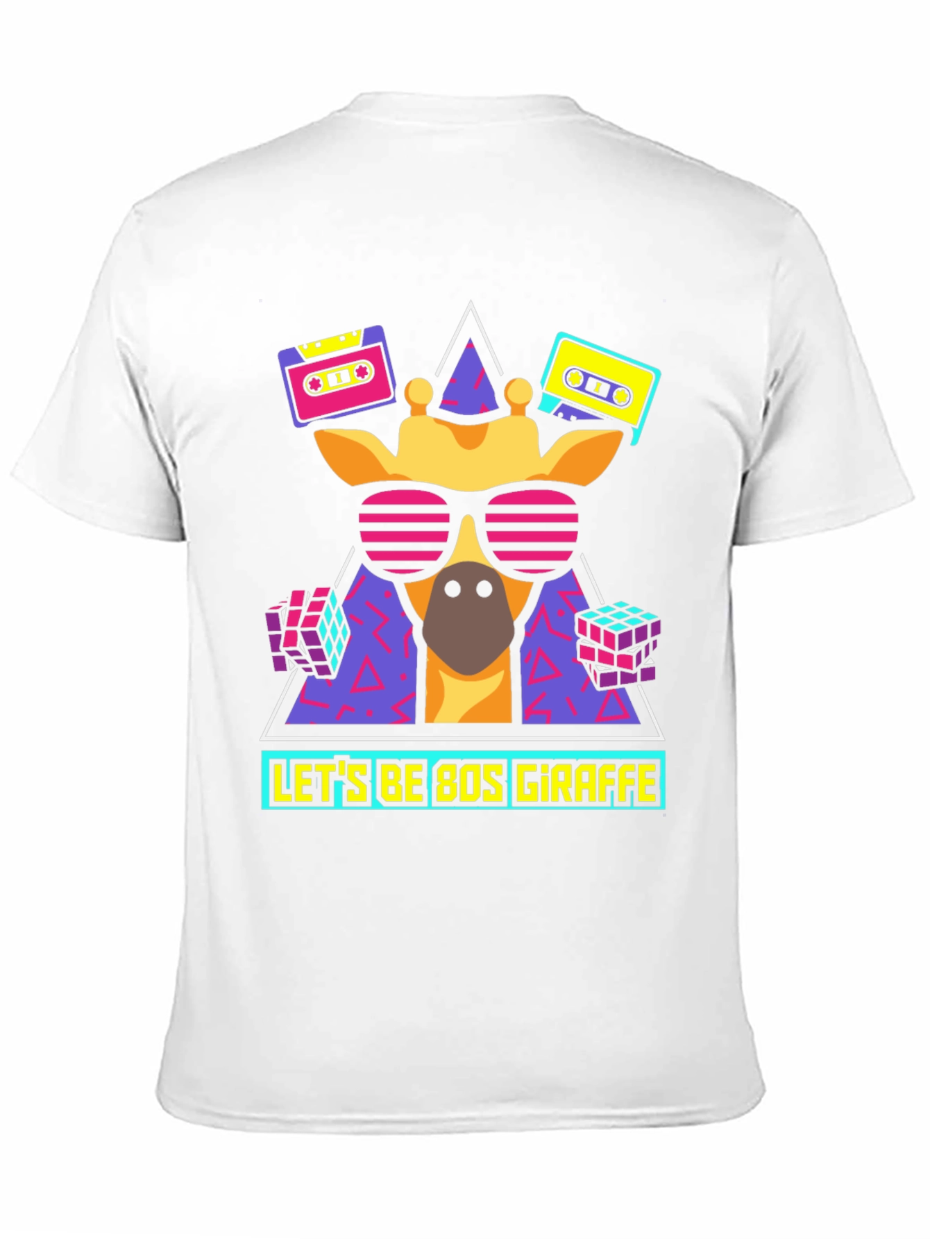 Retro 80s Giraffe Graphic T-Shirt