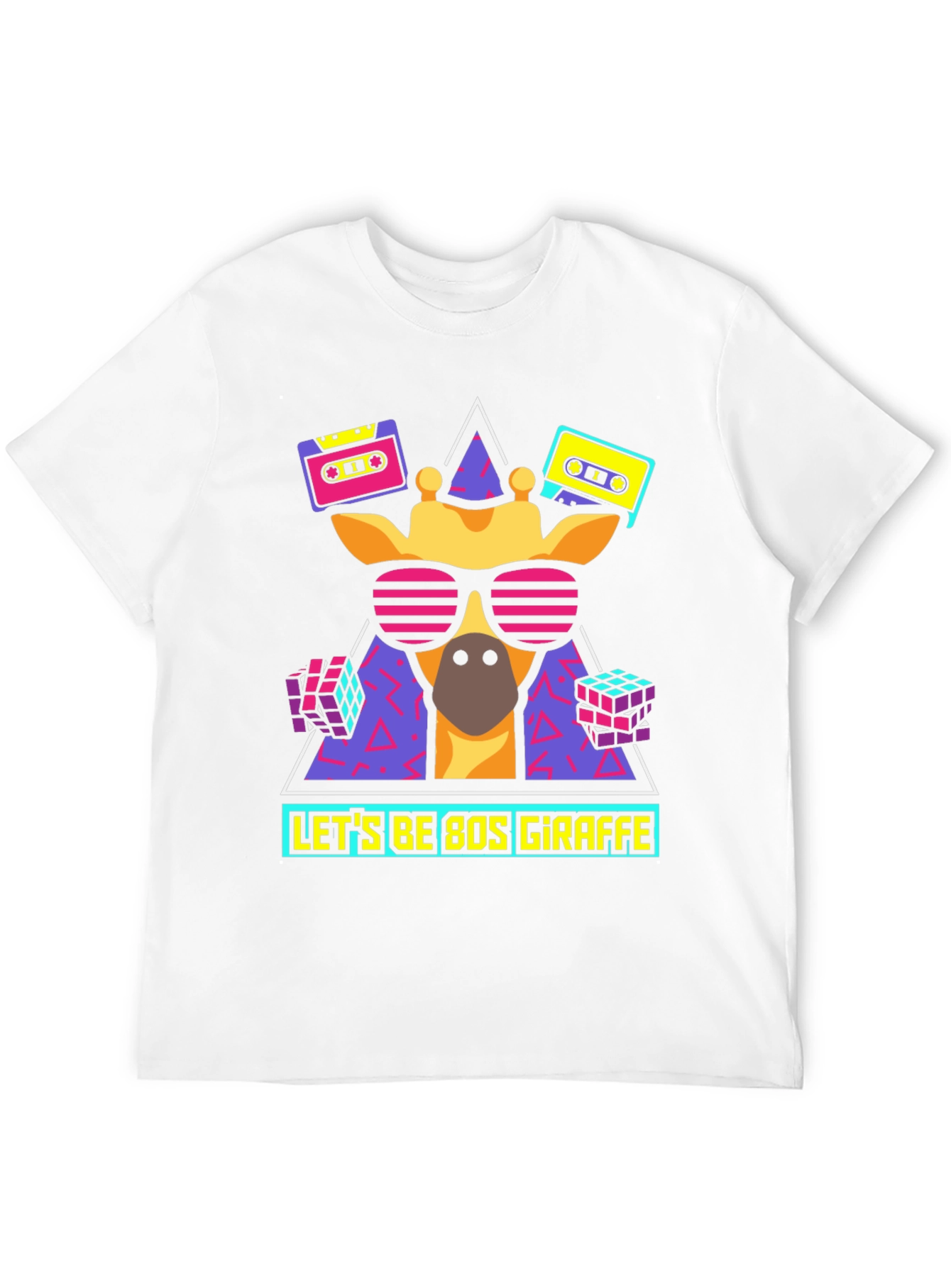 Retro 80s Giraffe Graphic T-Shirt
