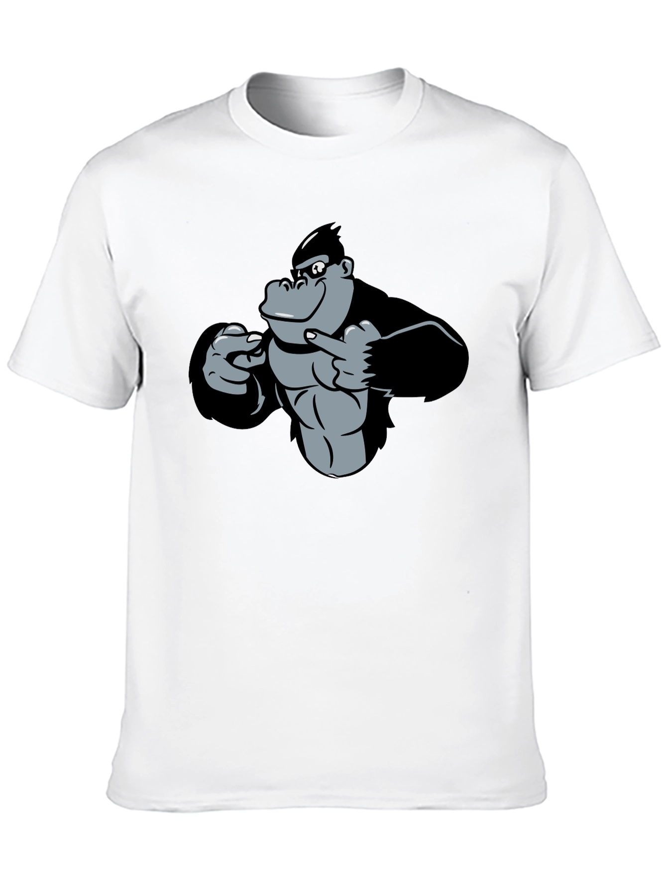 Funny Gorilla Pointing T-Shirt - Black