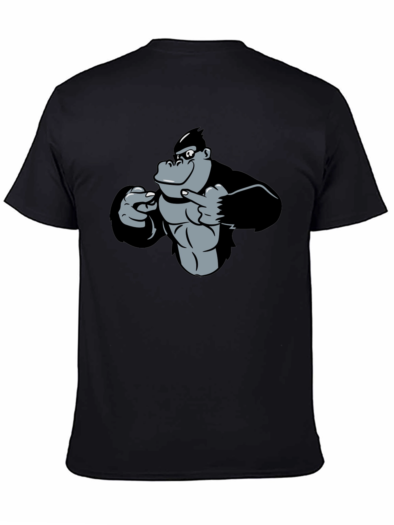 Funny Gorilla Pointing T-Shirt - Black