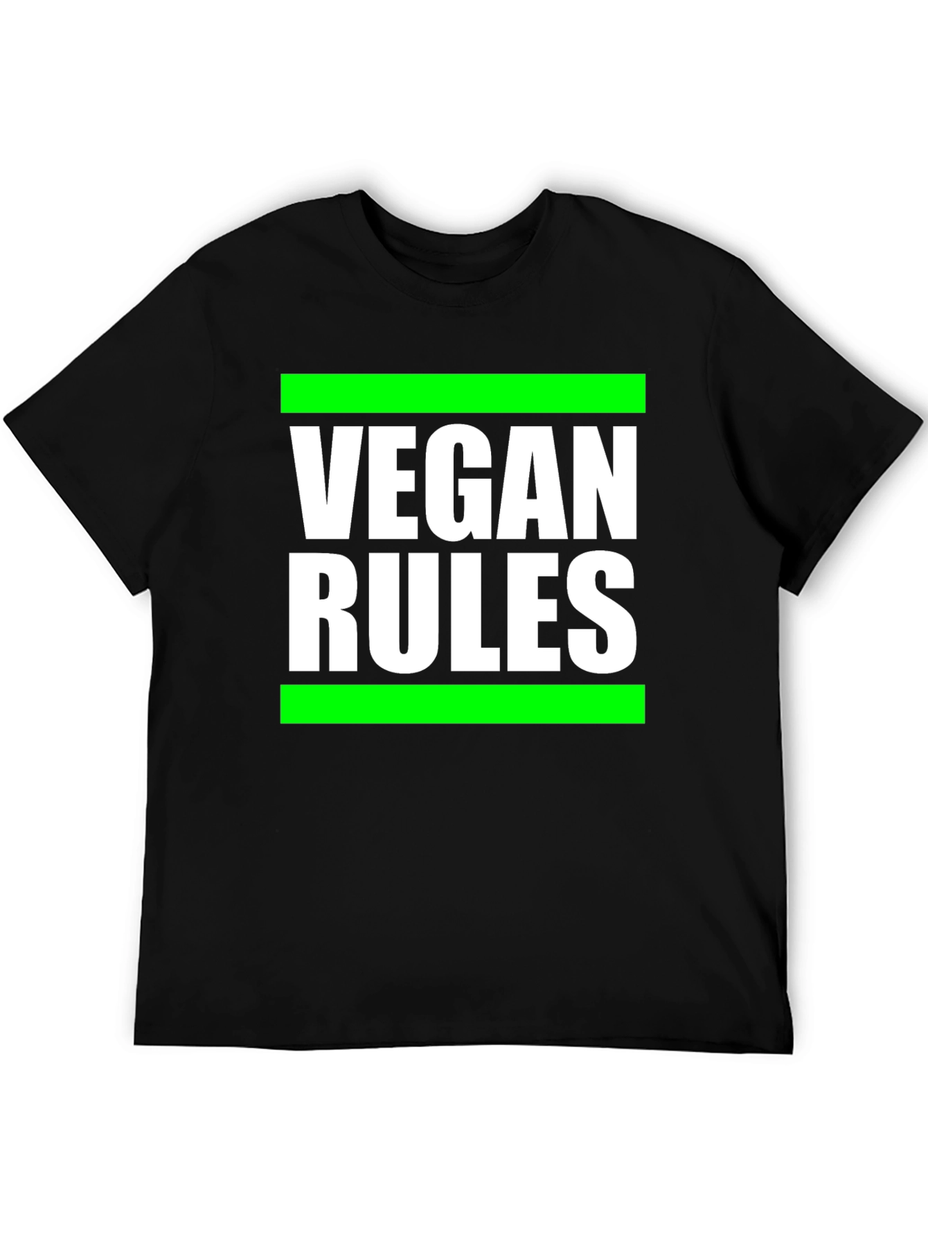 Vegan Rules Graphic Tee - Bold Statement Shirt