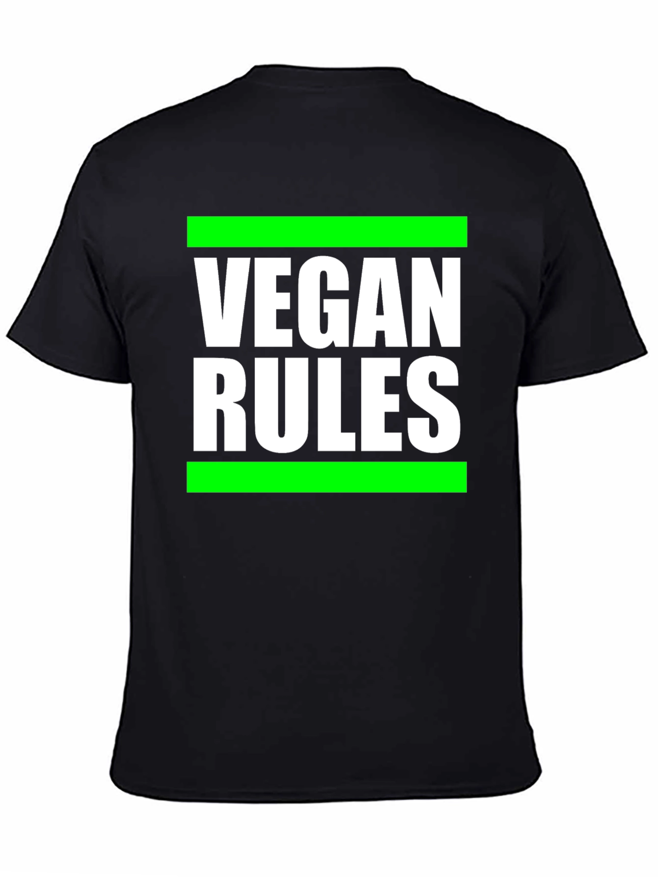 Vegan Rules Graphic Tee - Bold Statement Shirt