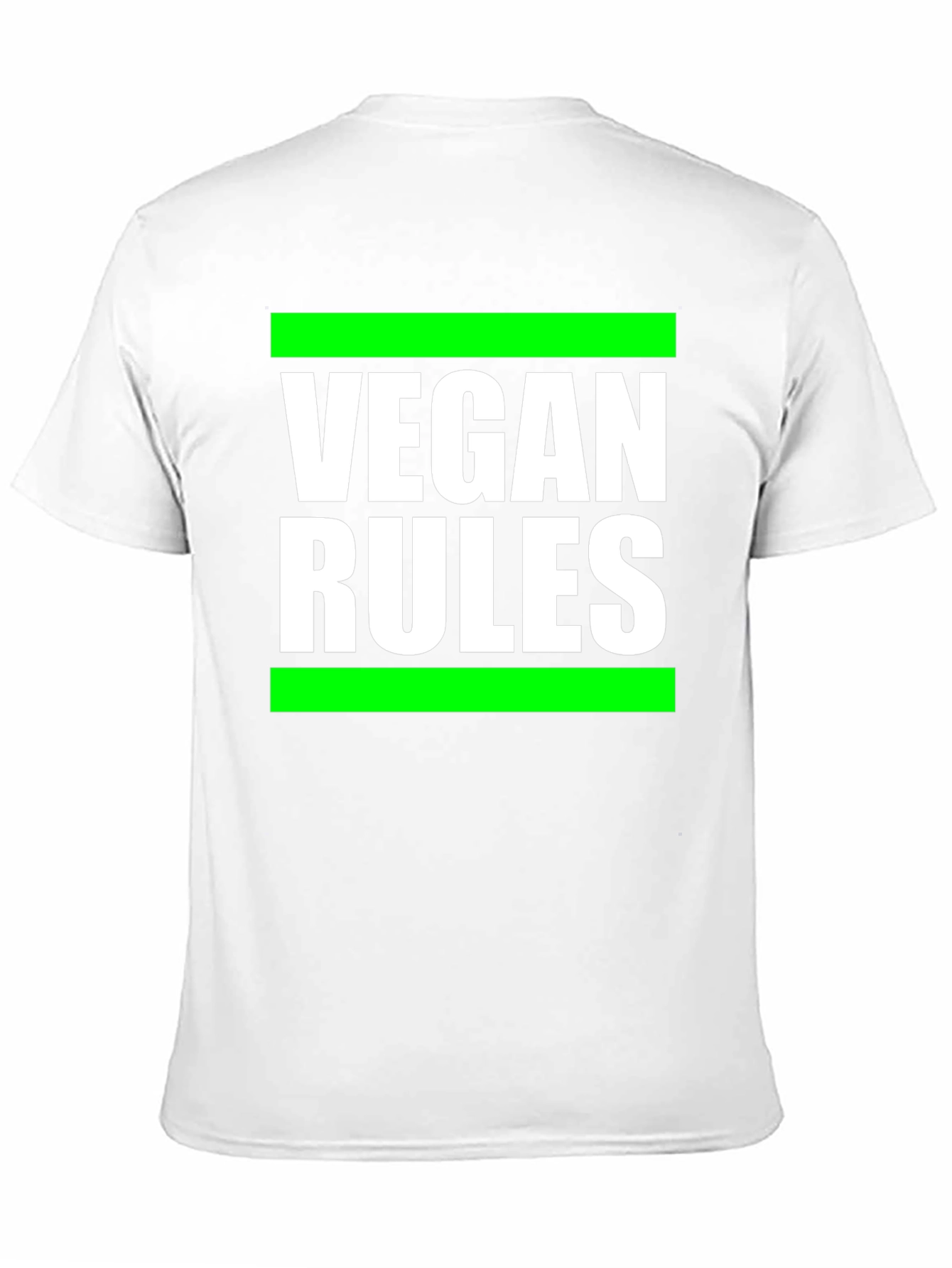 Vegan Rules Graphic Tee - Bold Statement Shirt