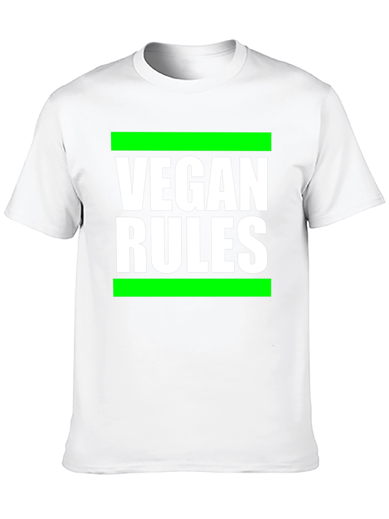 Vegan Rules Graphic Tee - Bold Statement Shirt