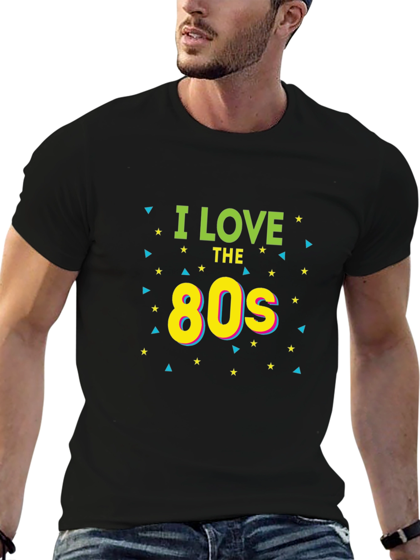 I Love The 80s Retro Black T-Shirt