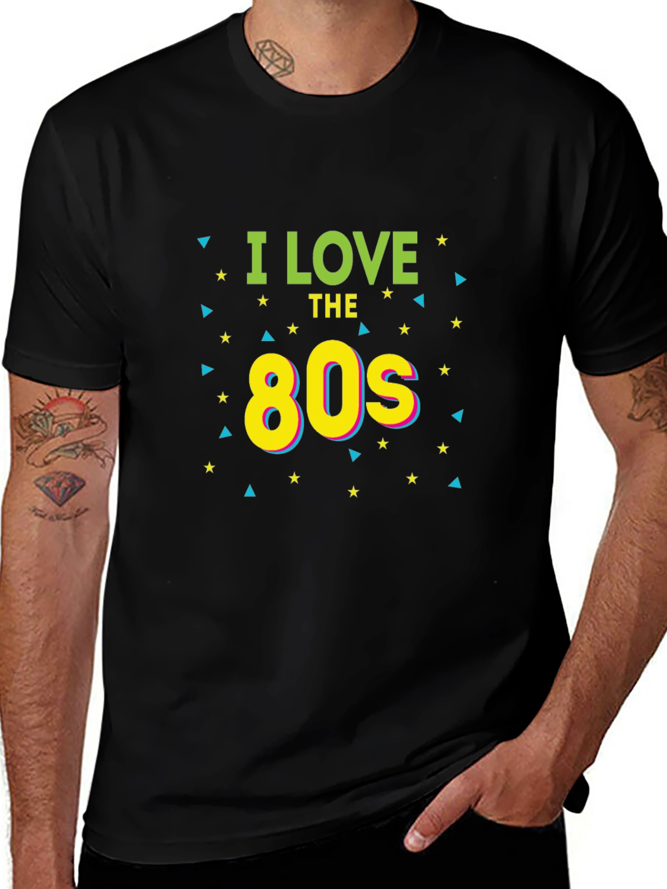 I Love The 80s Retro Black T-Shirt