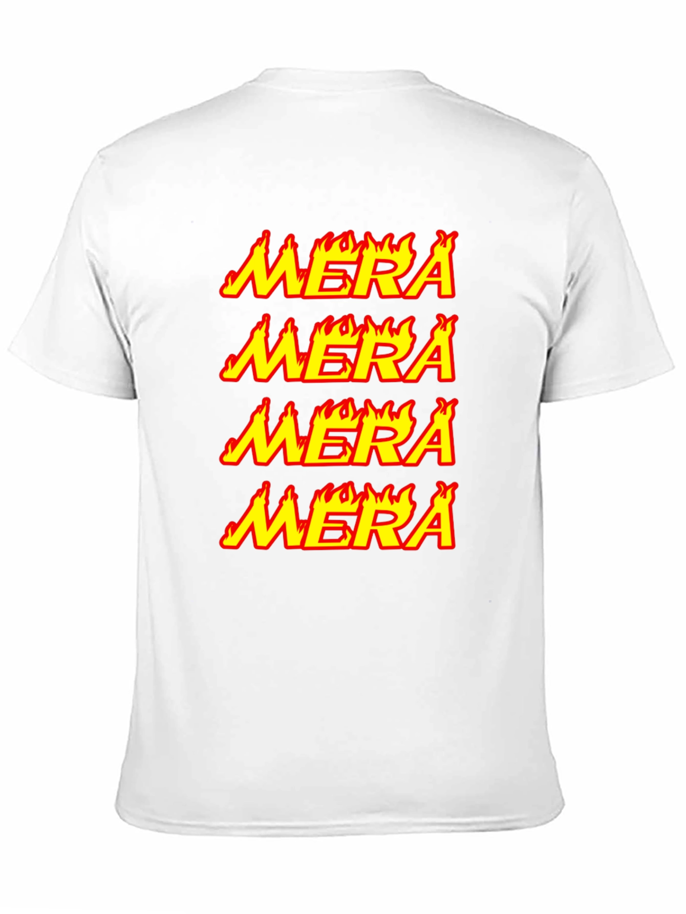 Mera Flame Graphic Tee - Black Cotton T-Shirt