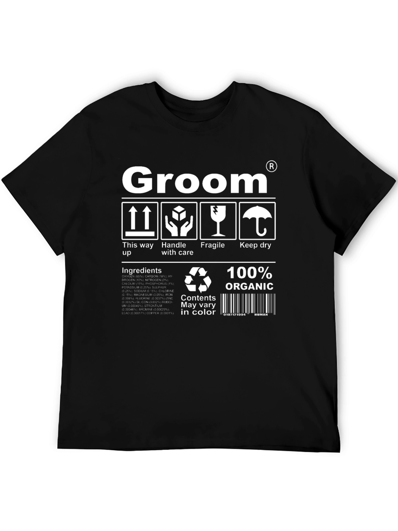 Groom T-Shirt - Funny Organic Husband Wedding