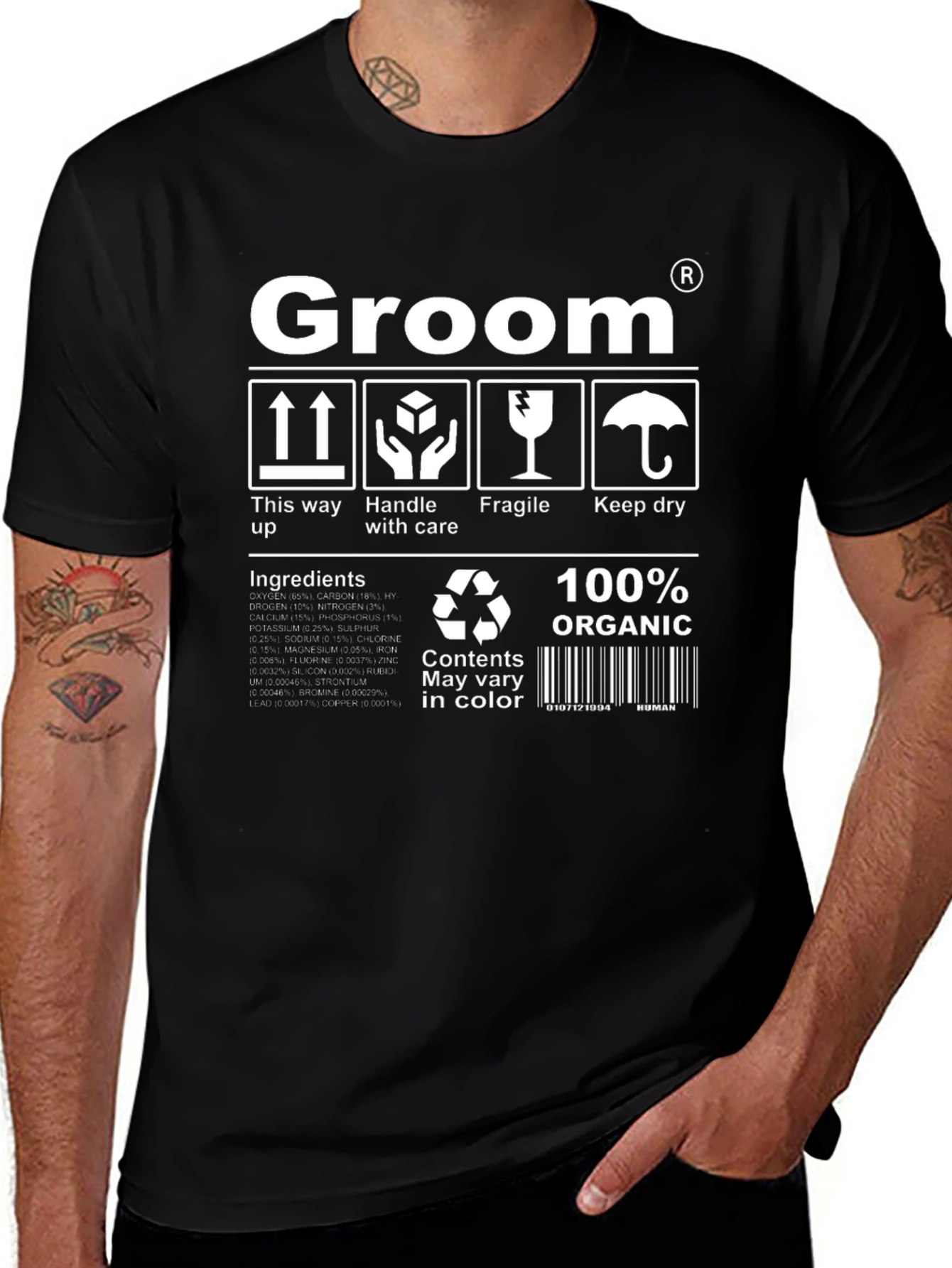 Groom T-Shirt - Funny Organic Husband Wedding