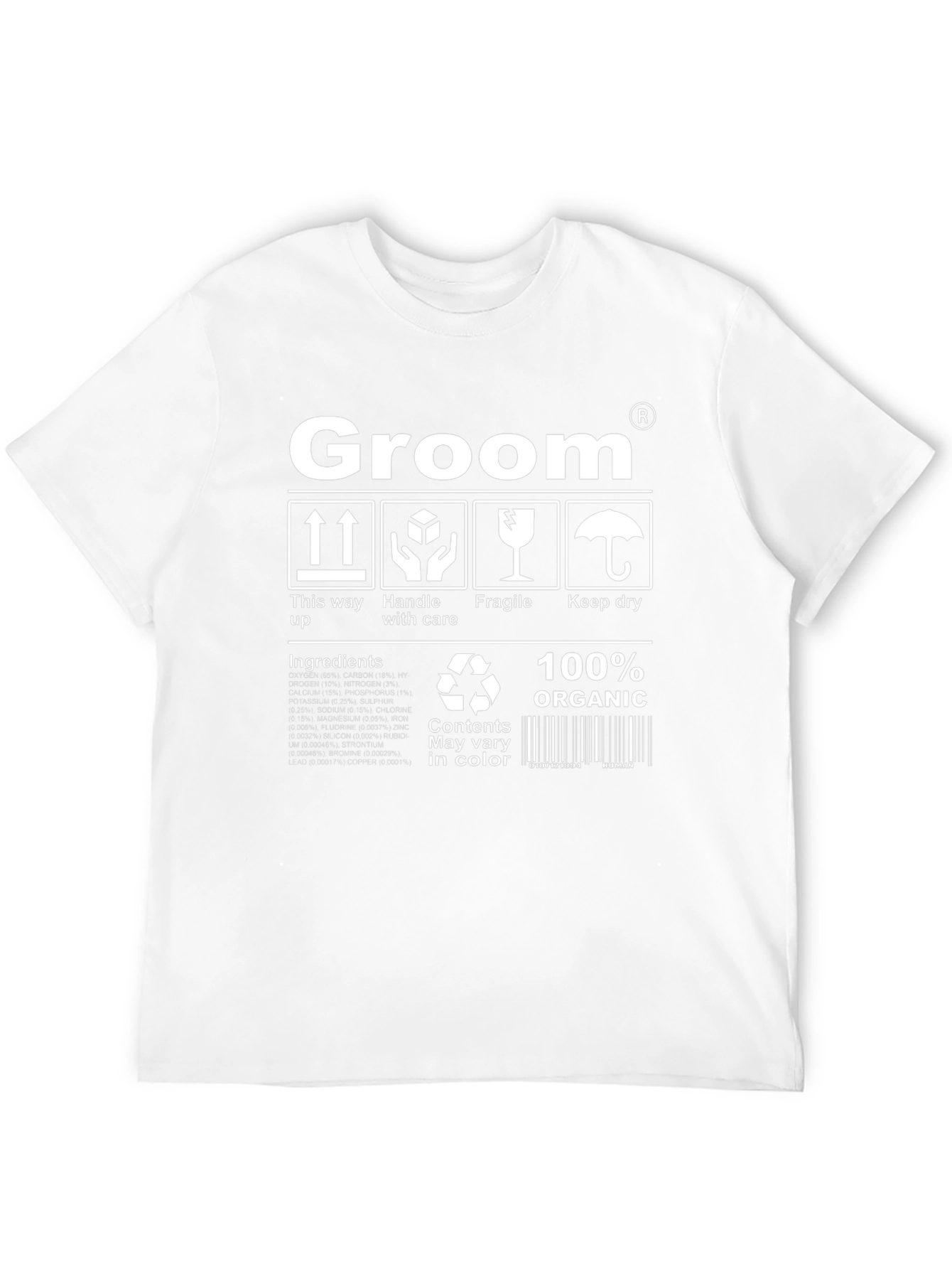 Groom T-Shirt - Funny Organic Husband Wedding