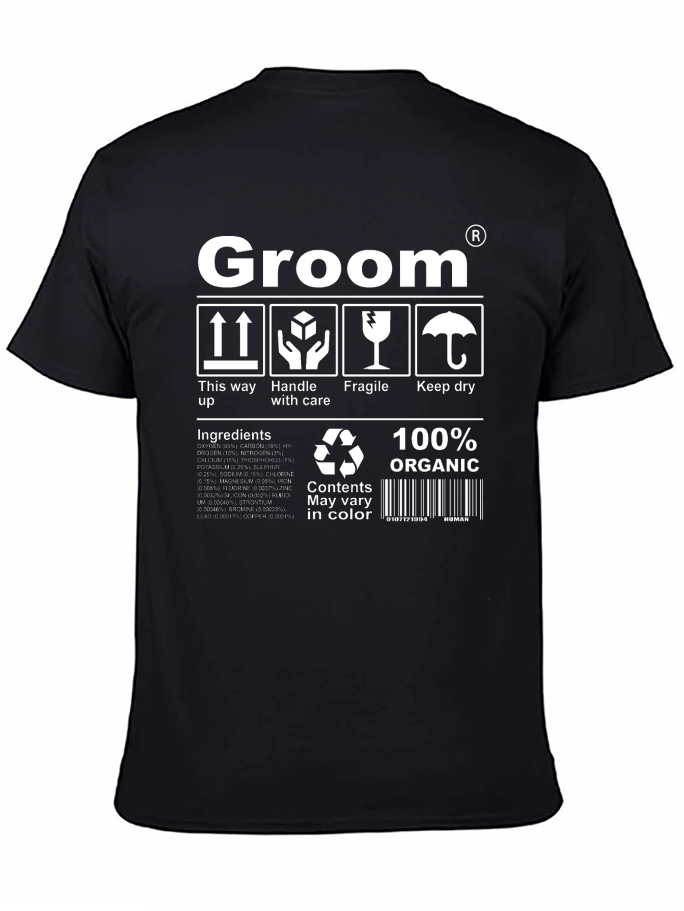 Groom T-Shirt - Funny Organic Husband Wedding