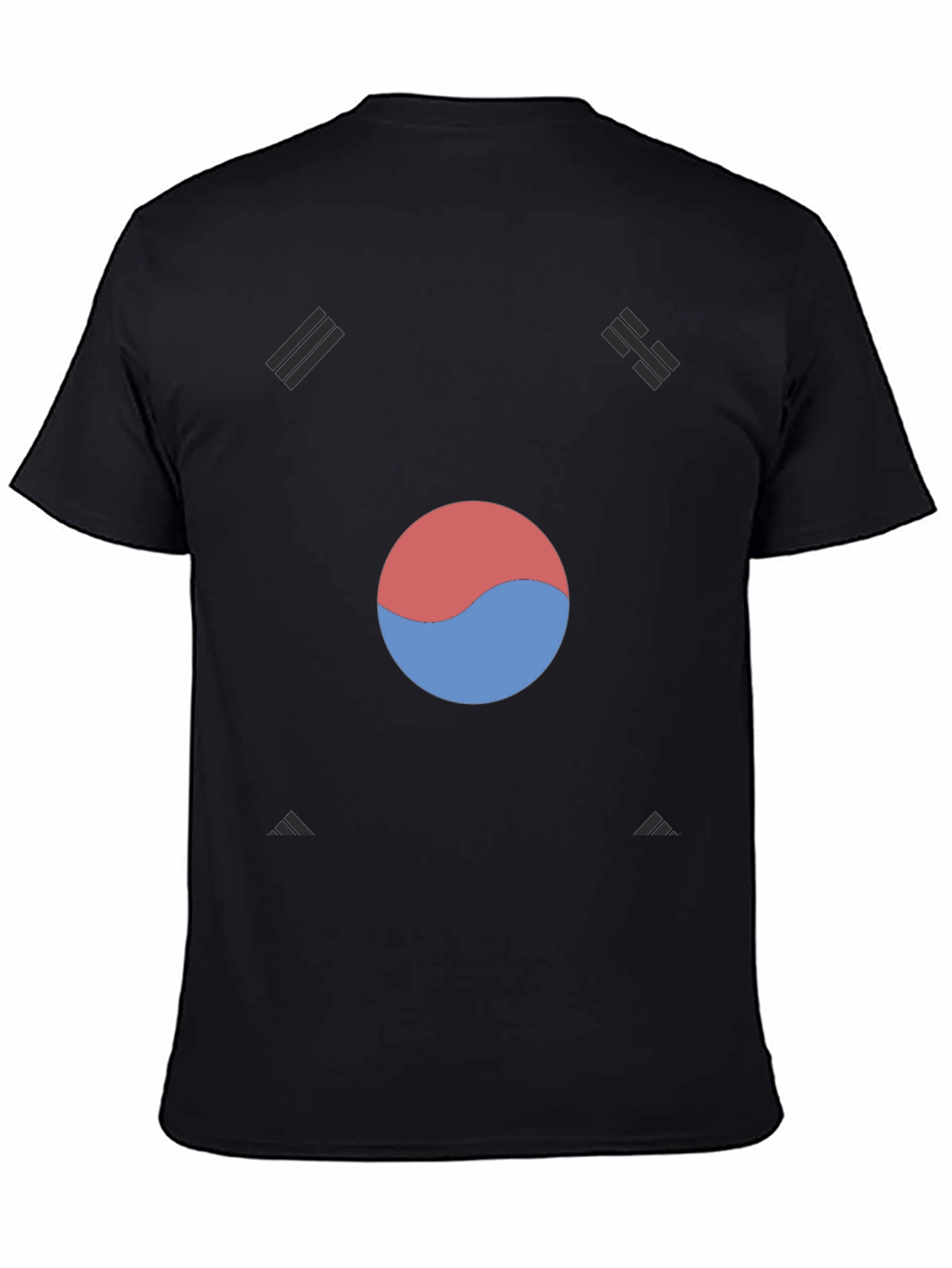 Korean Flag T-Shirt - Black Taegeuk Design
