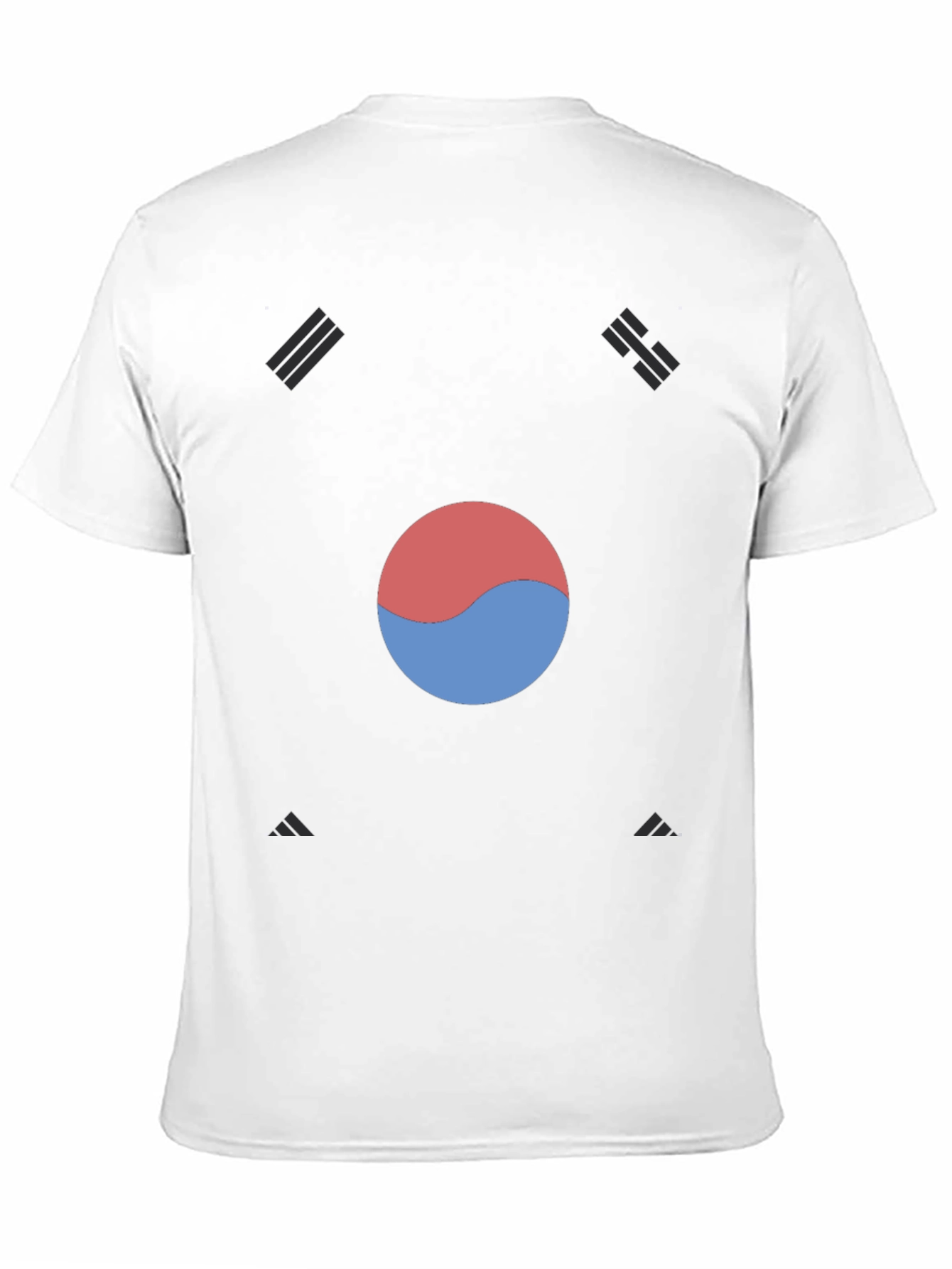 Korean Flag T-Shirt - Black Taegeuk Design