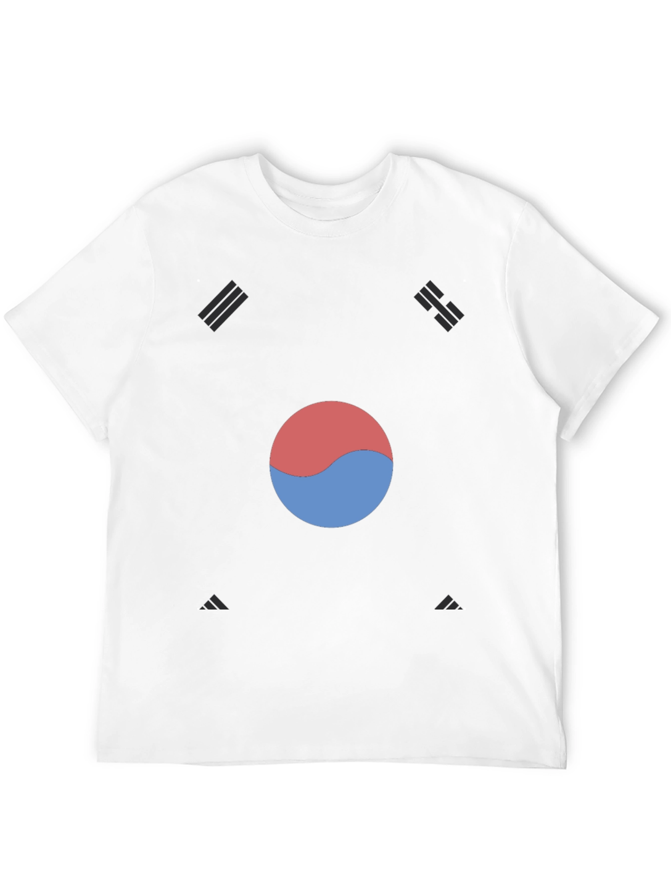 Korean Flag T-Shirt - Black Taegeuk Design