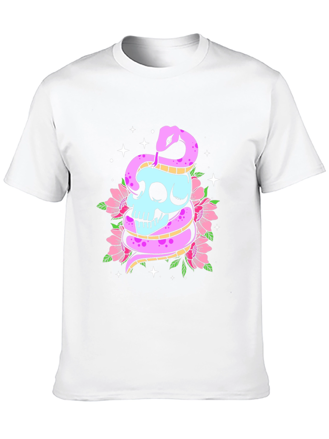 Skull & Snake Graphic Tee - Mens Black T-Shirt