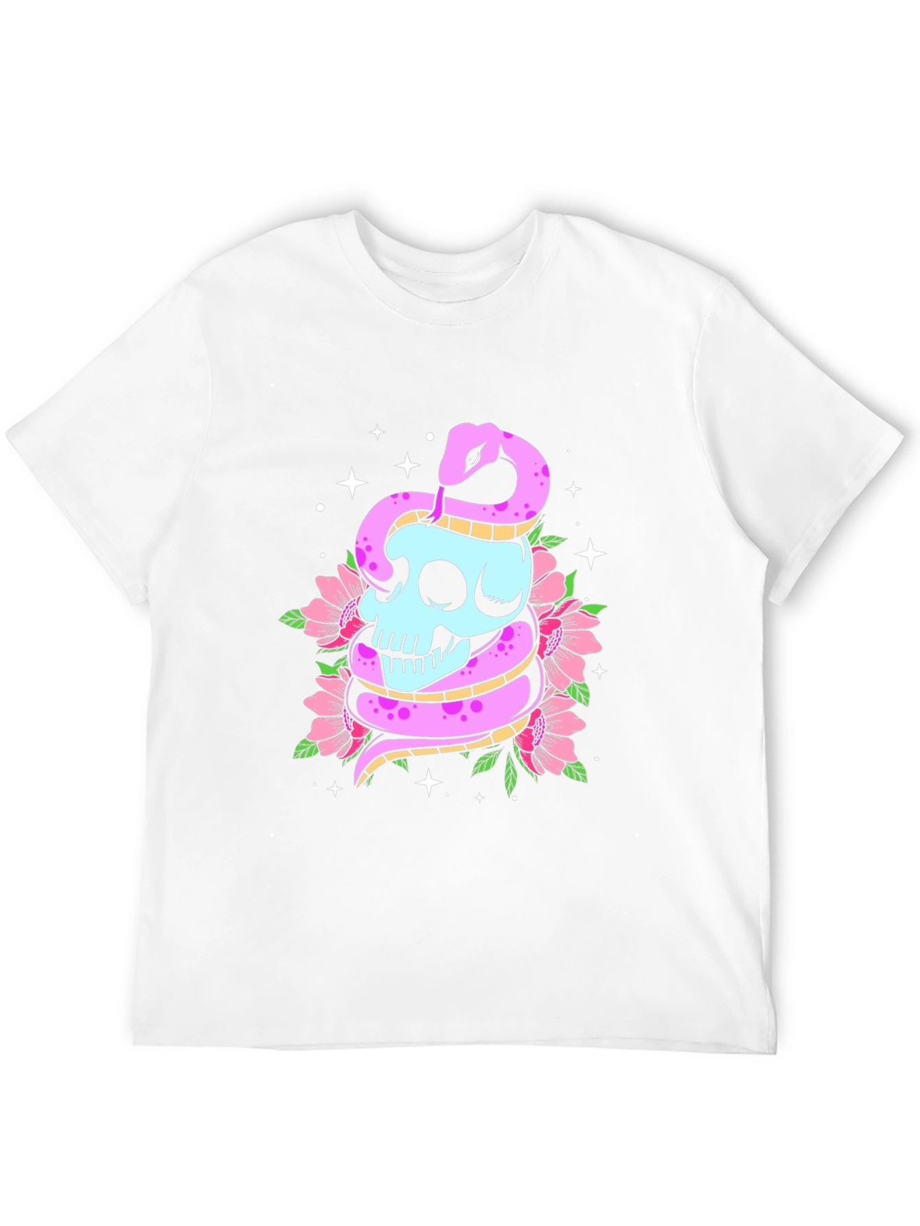 Skull & Snake Graphic Tee - Mens Black T-Shirt