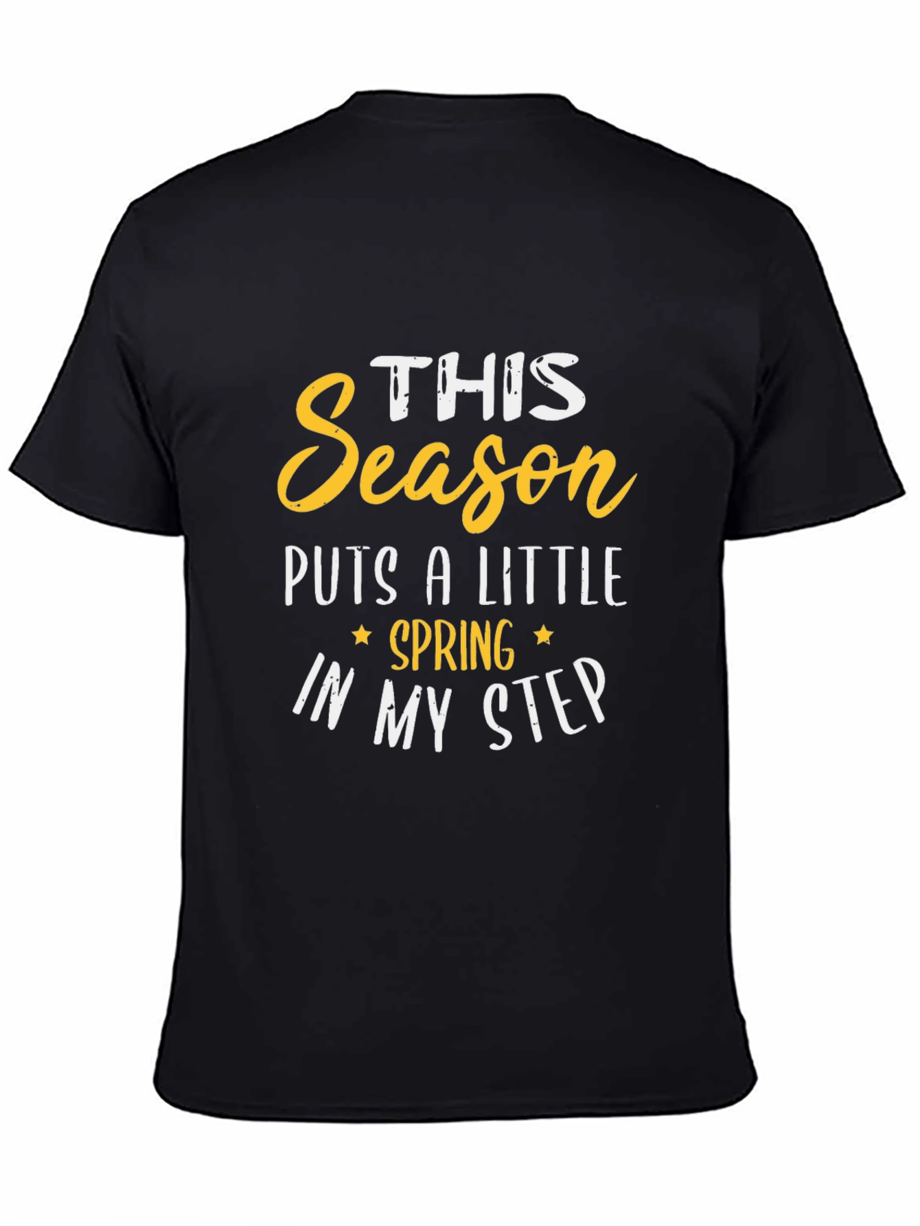 Spring in My Step Black Graphic Tee