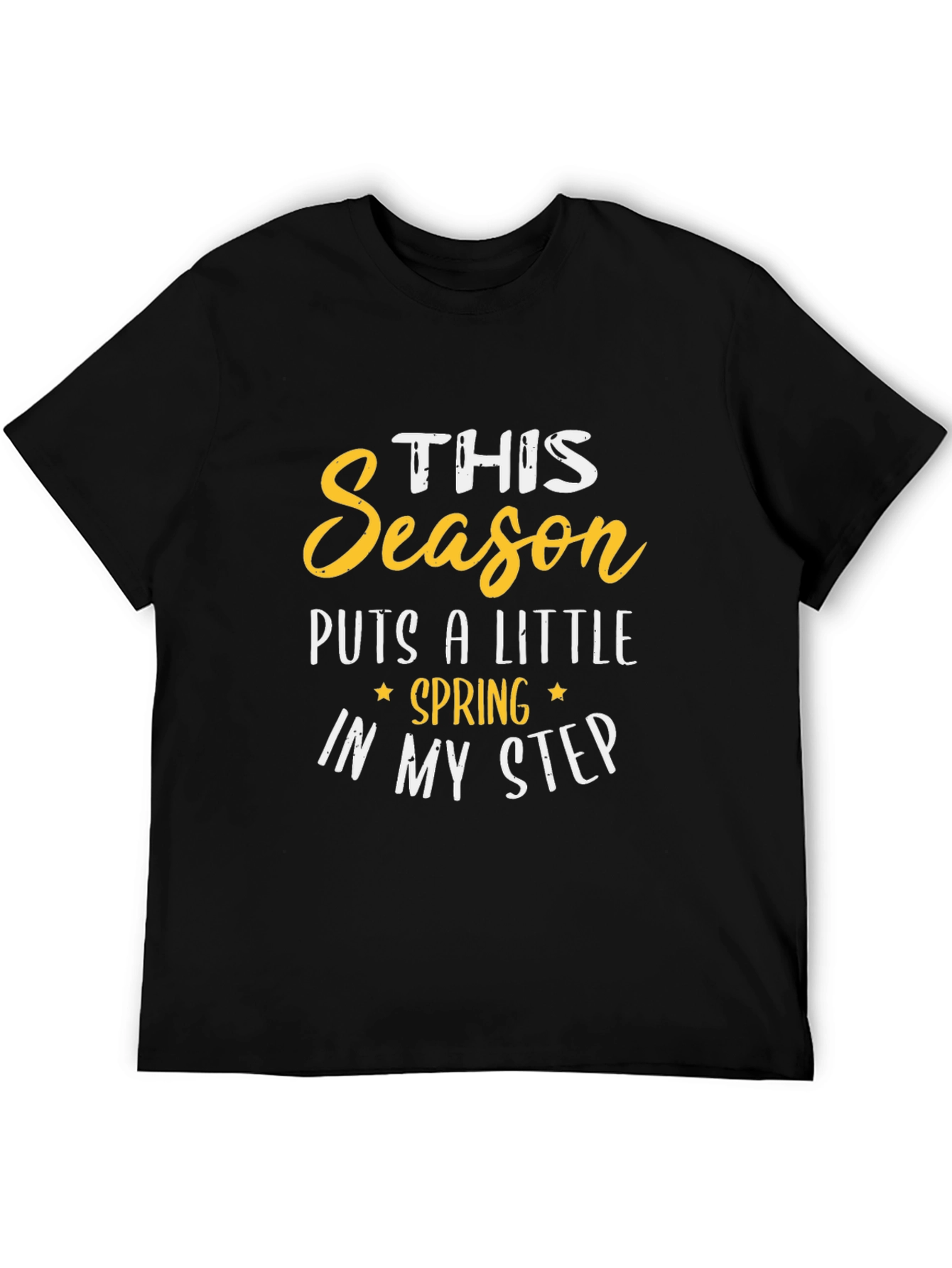 Spring in My Step Black Graphic Tee
