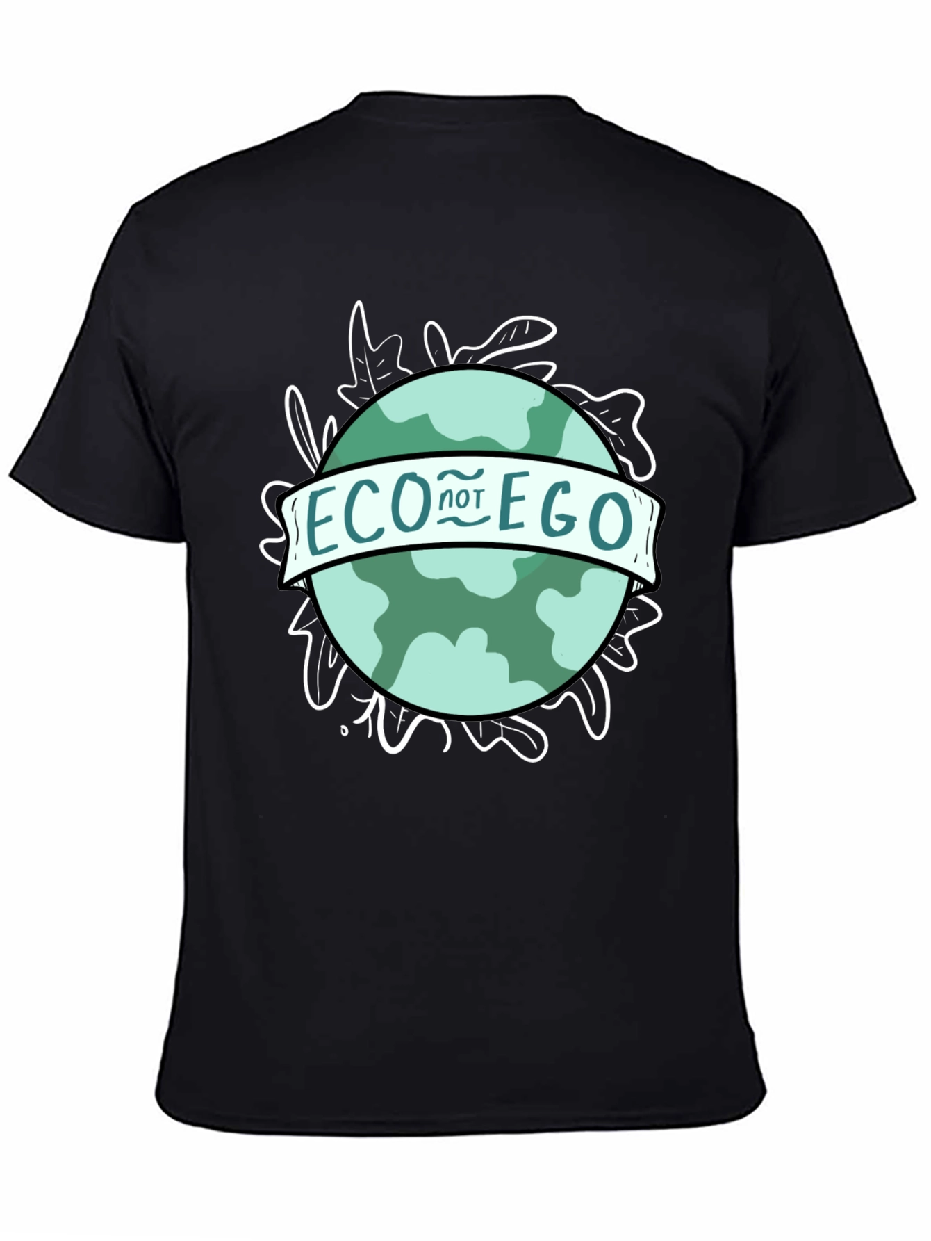 Eco Not Ego Graphic Tee - Black