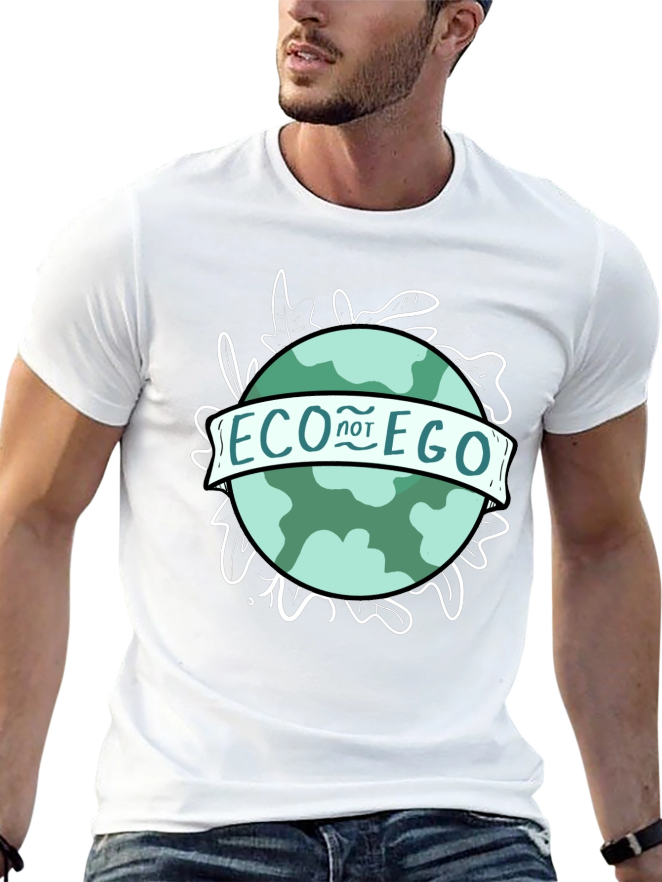 Eco Not Ego Graphic Tee - Black