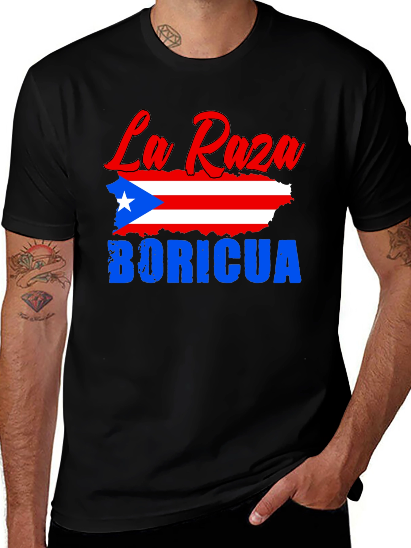 La Raza Boricua Puerto Rico Pride Graphic Tee