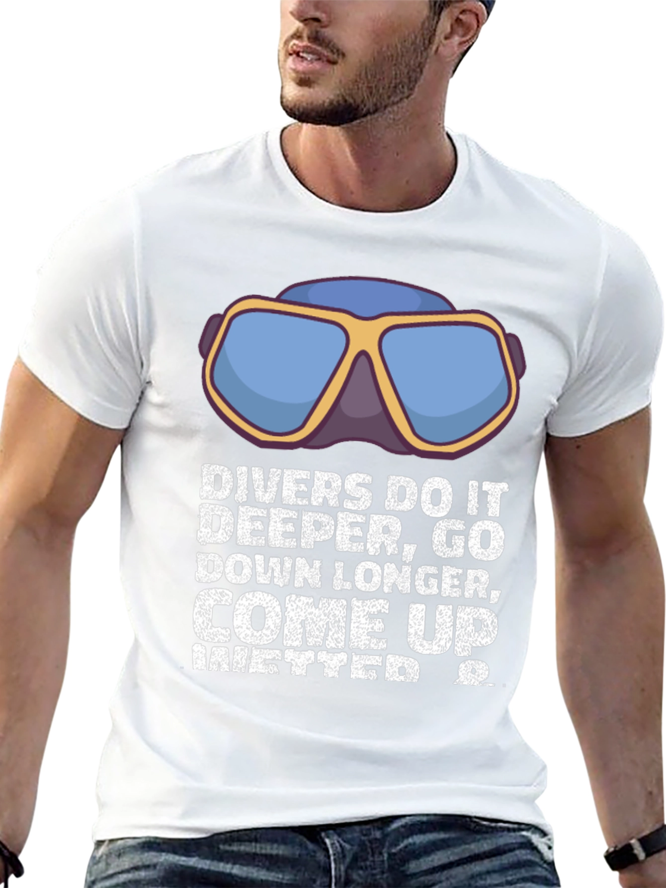 Divers Do It Deeper T-Shirt - Funny Diving Tee