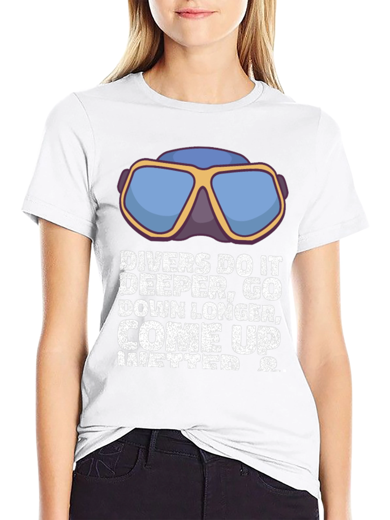 Divers Do It Deeper T-Shirt - Funny Diving Tee
