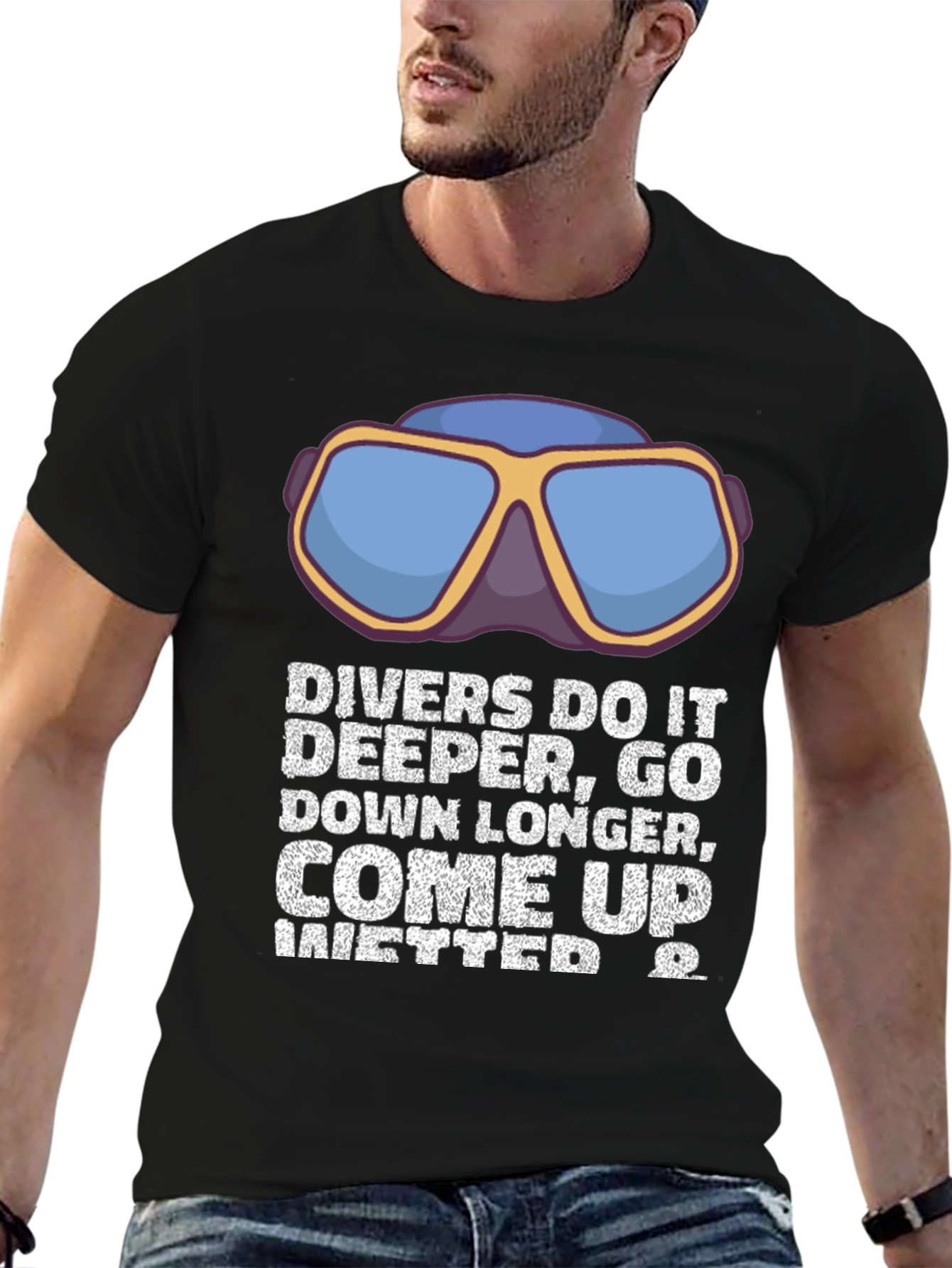 Divers Do It Deeper T-Shirt - Funny Diving Tee
