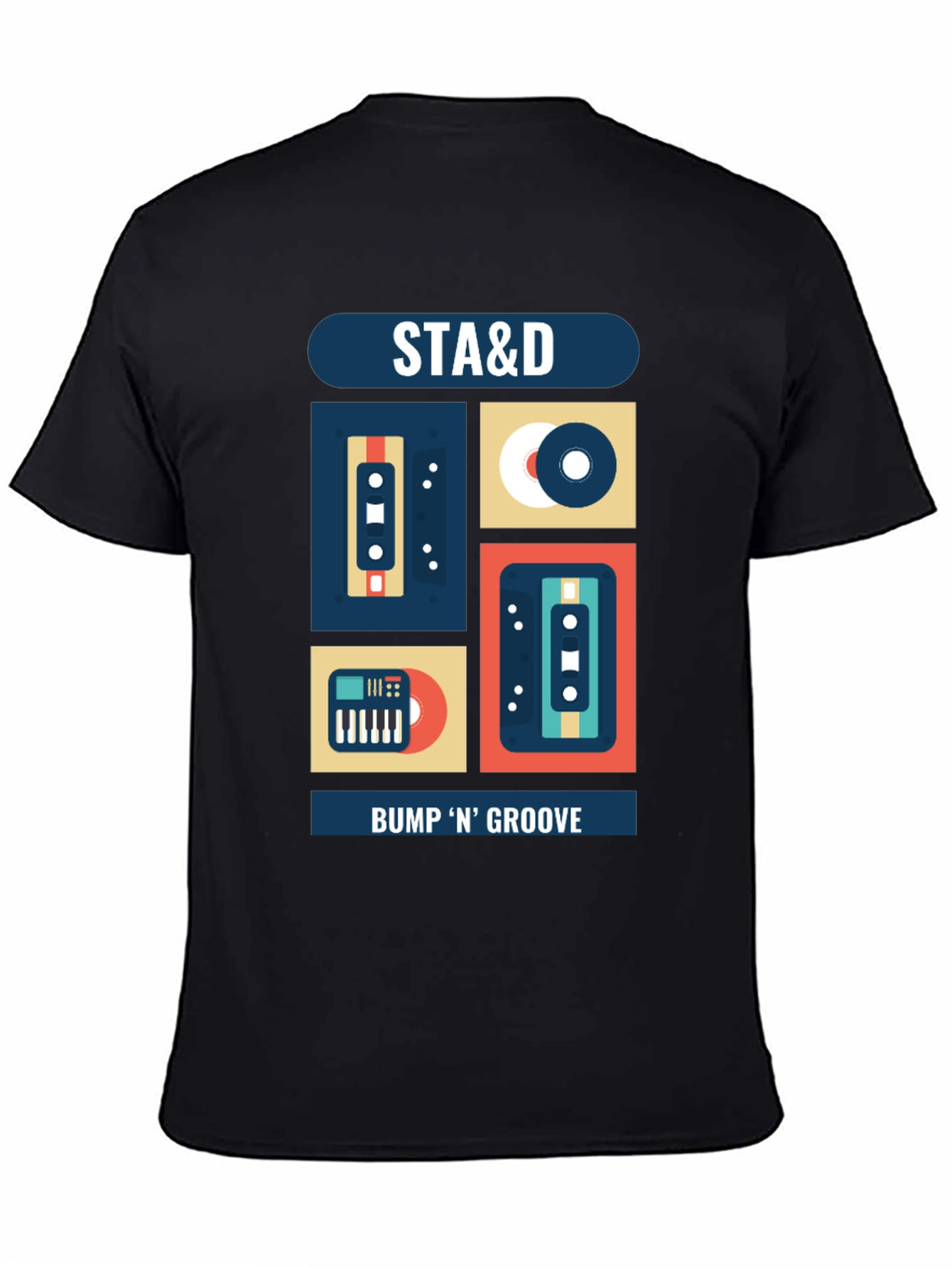 Retro Music Graphic T-Shirt: STA&D Bump N Groove