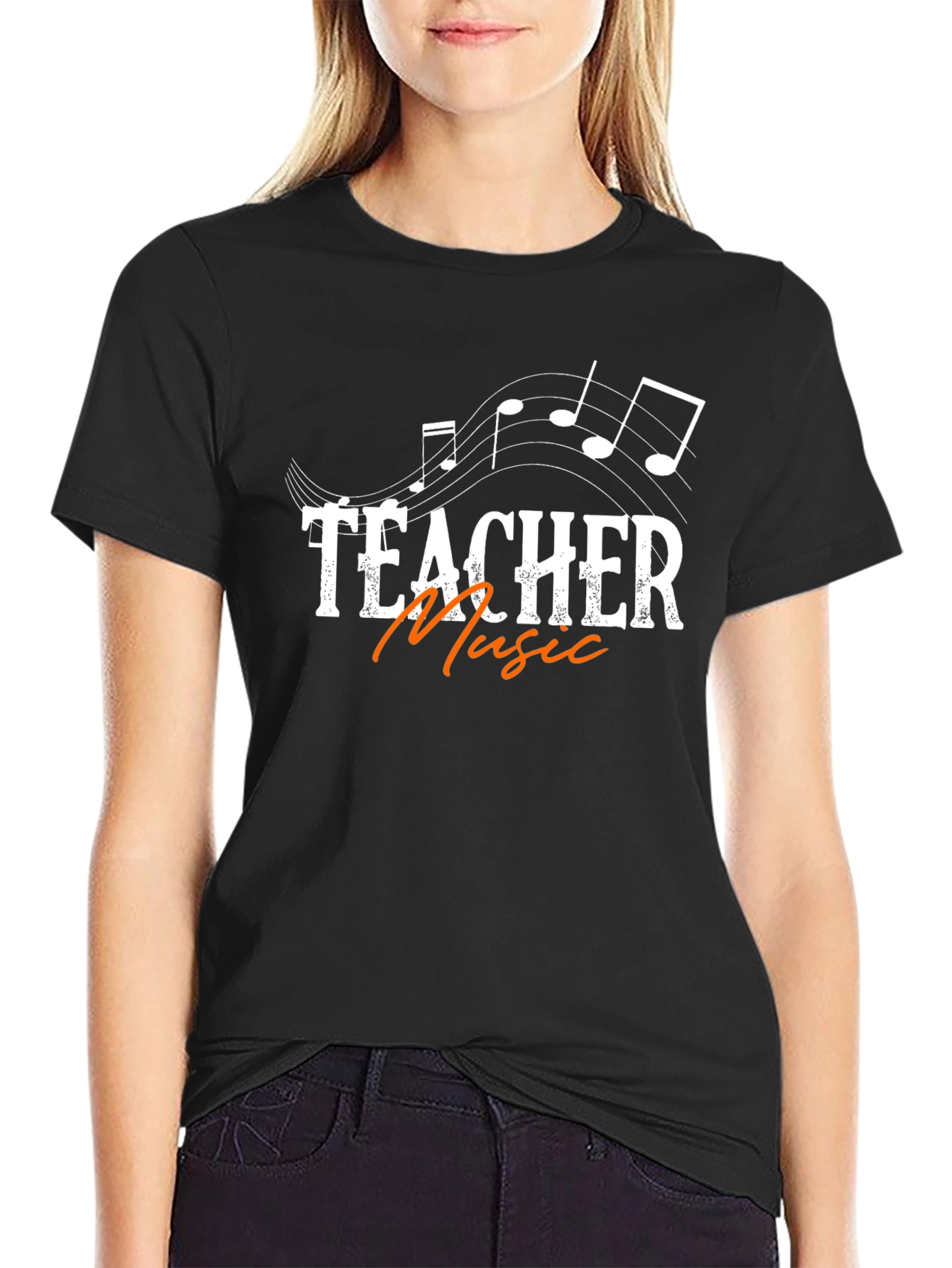Music Teacher T-Shirt - Black Graphic Tee