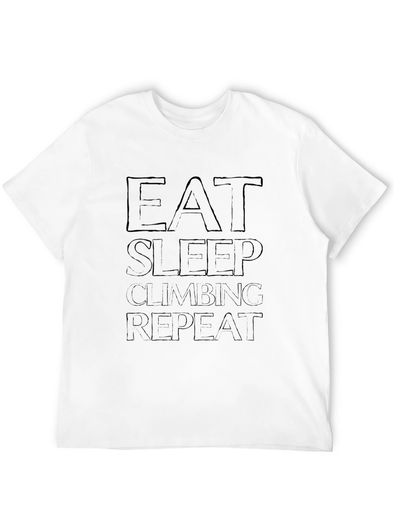 Eat Sleep Climbing Repeat Black Graphic Tee