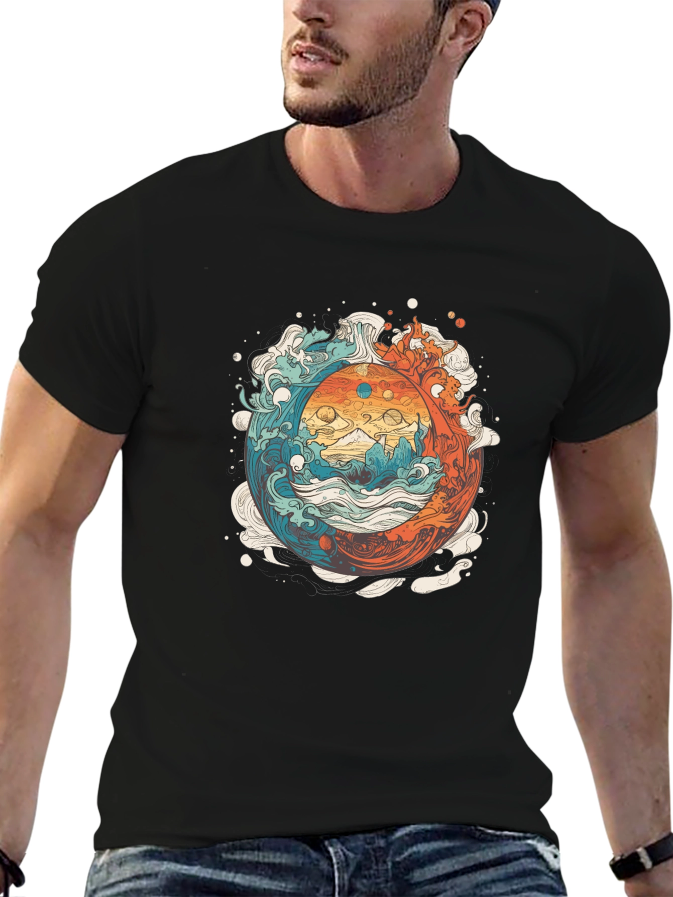 Yin Yang Fire and Water T-Shirt