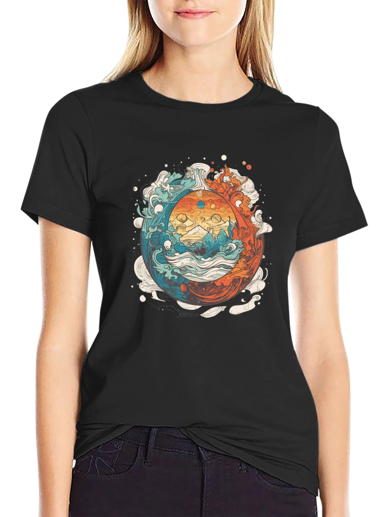 Yin Yang Fire and Water T-Shirt