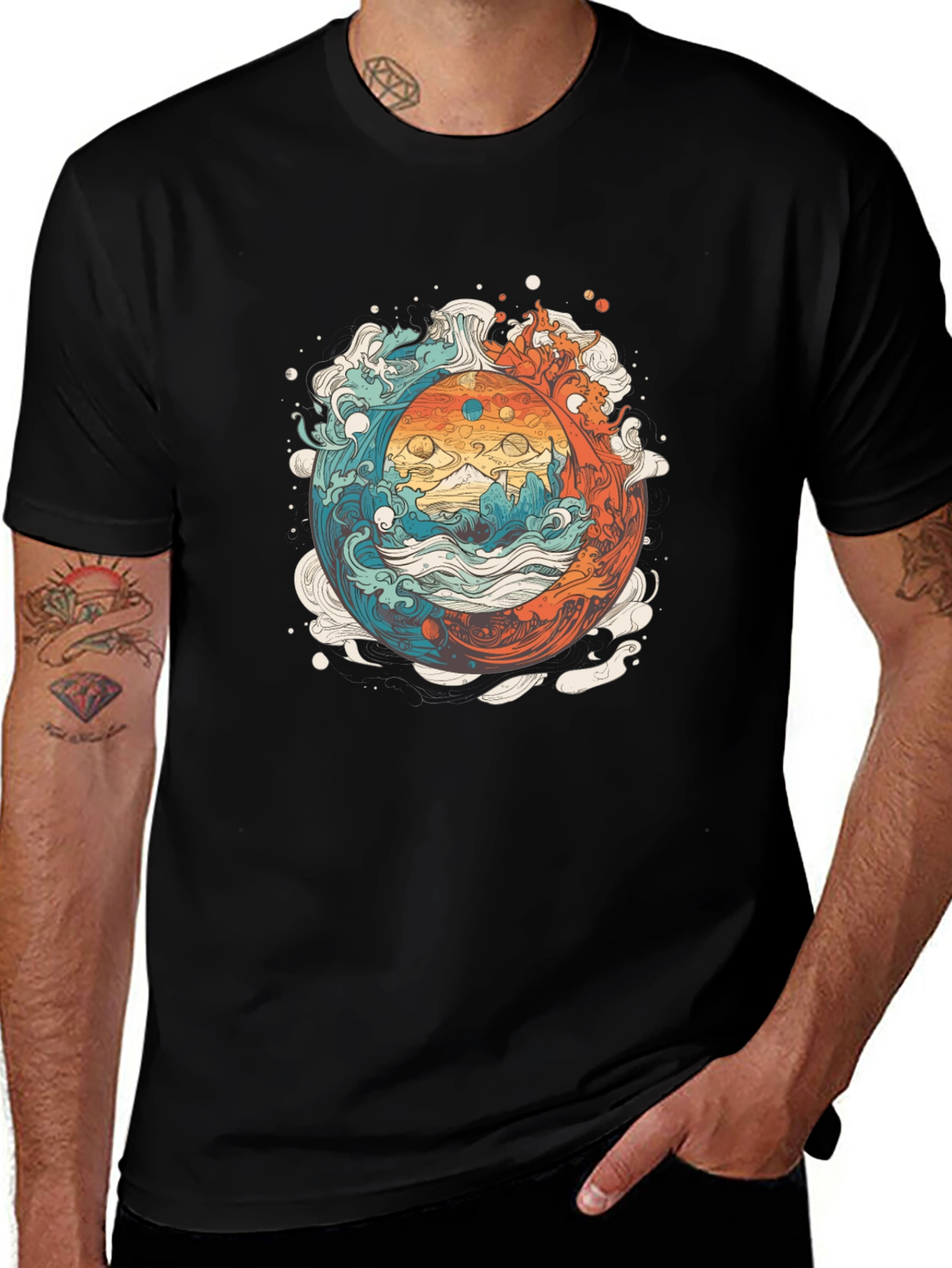 Yin Yang Fire and Water T-Shirt