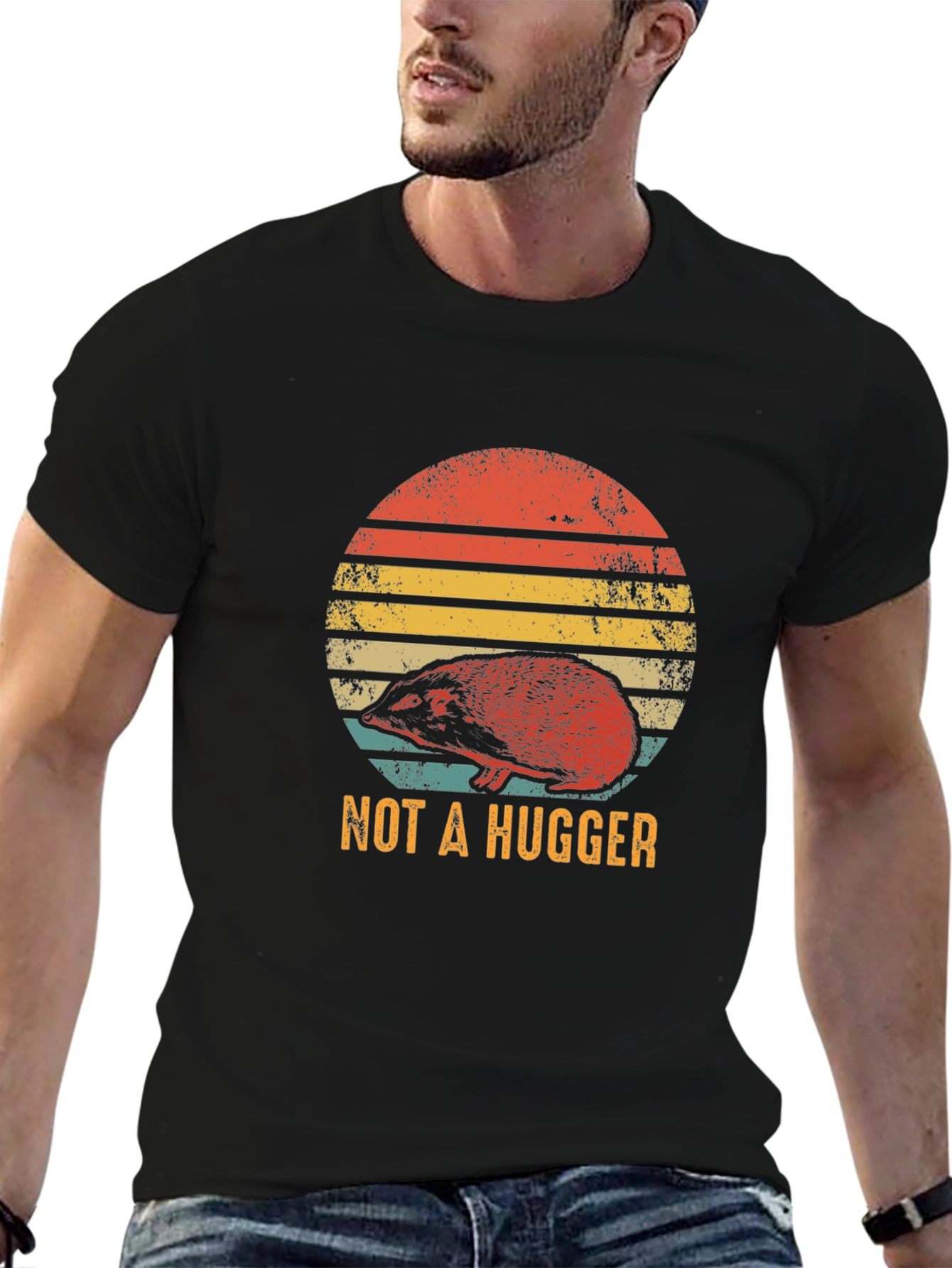 Not A Hugger Hedgehog Graphic Tee